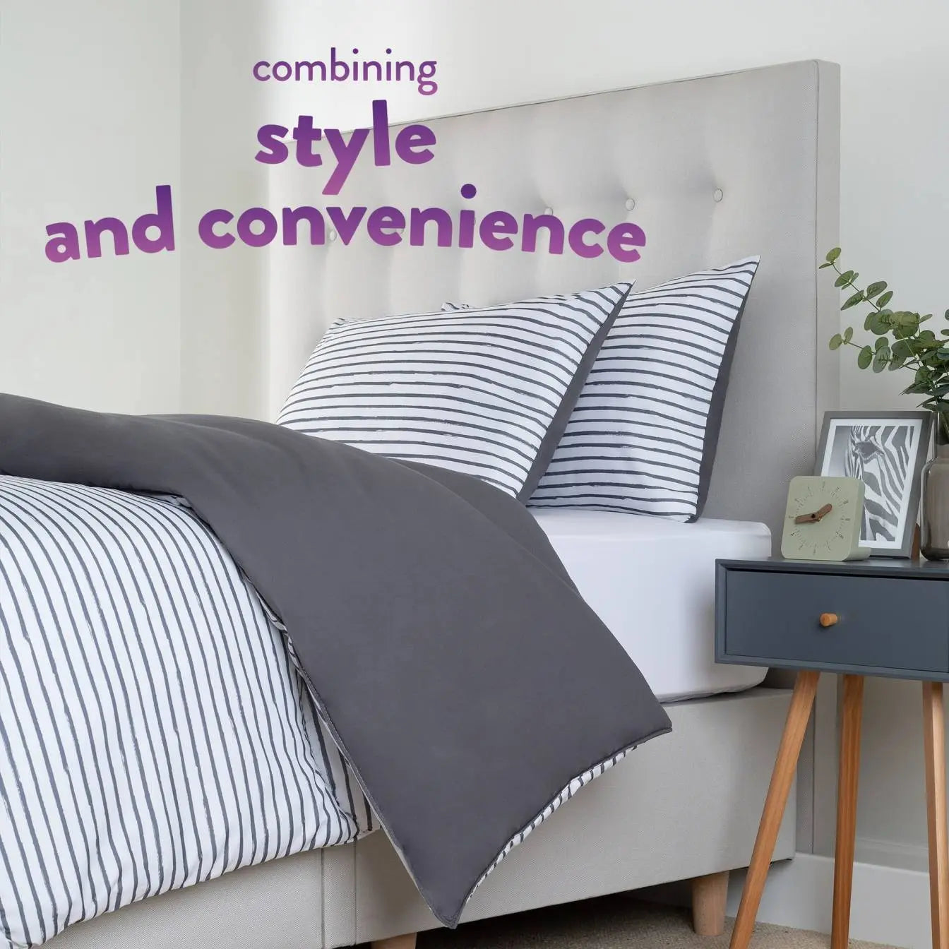 Coverless Comfort 10.5 TOG Printed Duvet + Pillow case Slumberdown
