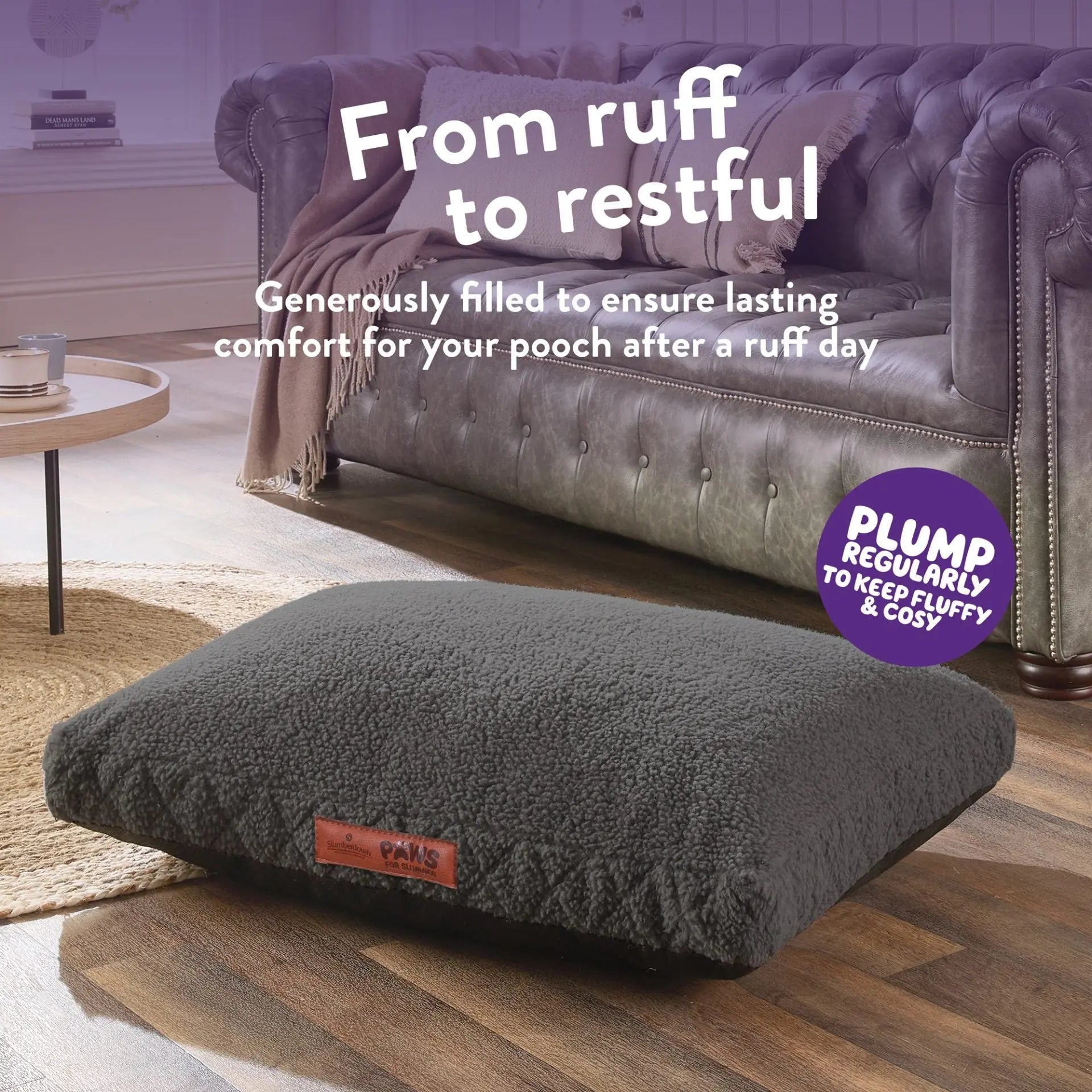 Paws for Slumber Sherpa Fleece Pet Bed Slumberdown