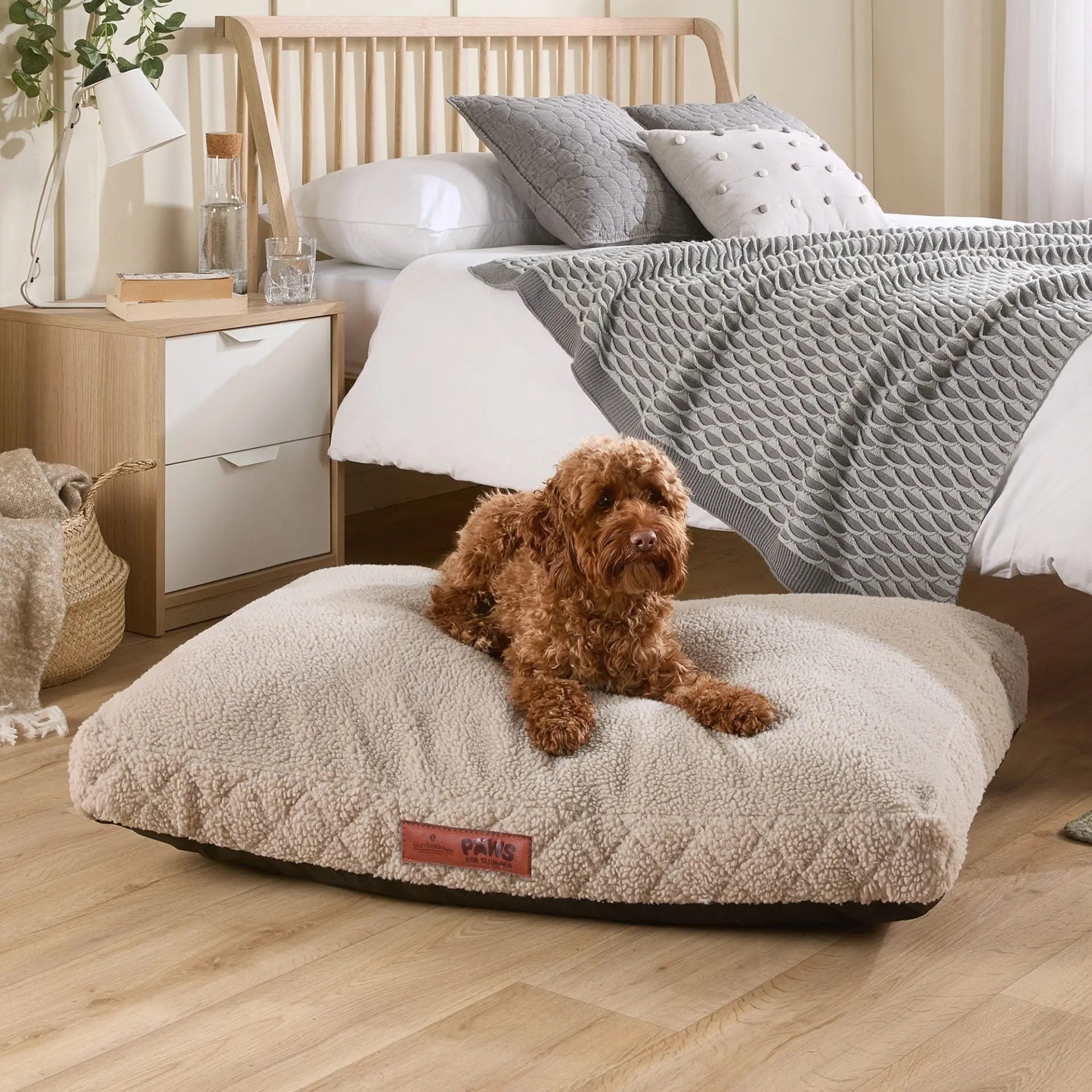 Paws for Slumber Sherpa Fleece Pet Bed Slumberdown