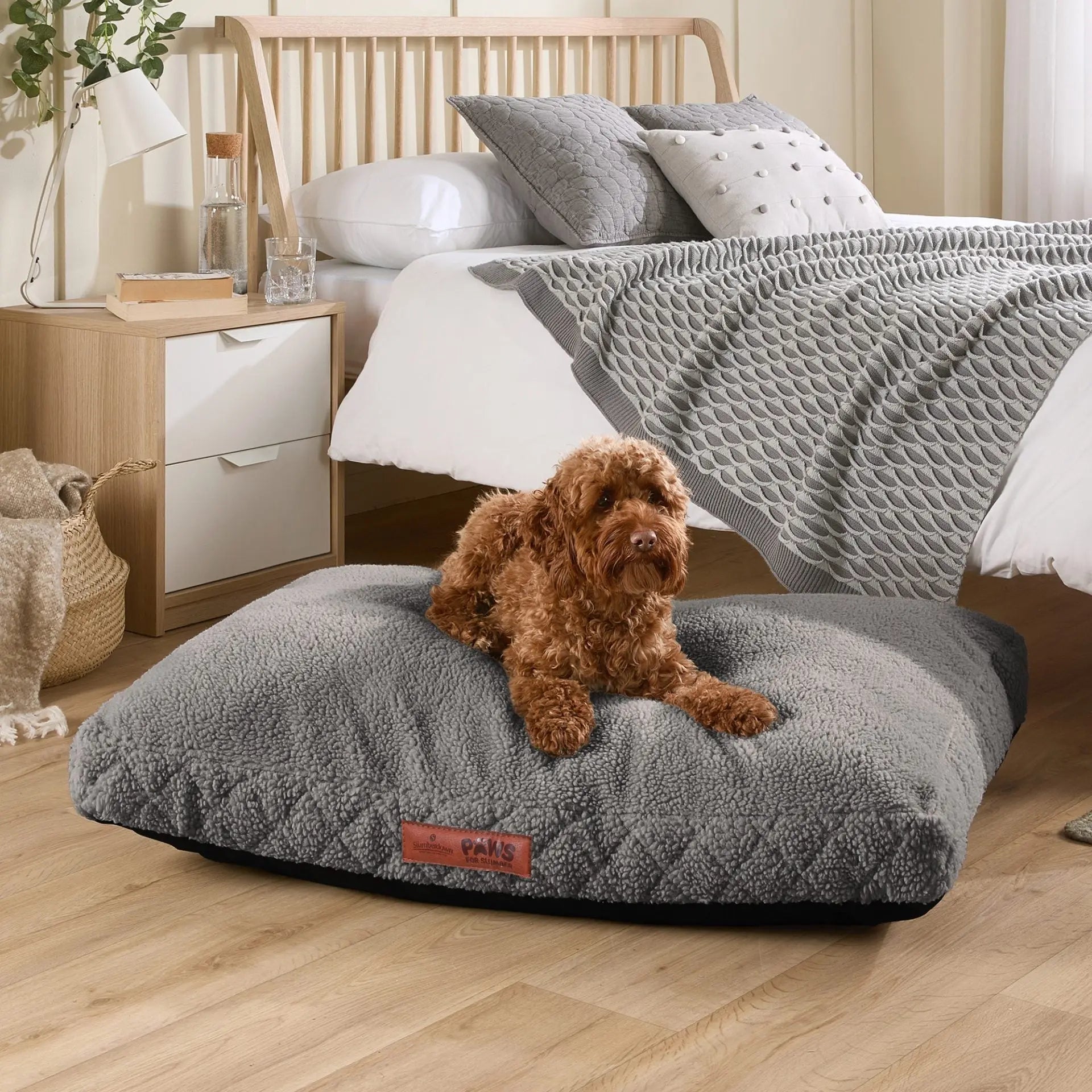 Paws for Slumber Sherpa Fleece Pet Bed Slumberdown