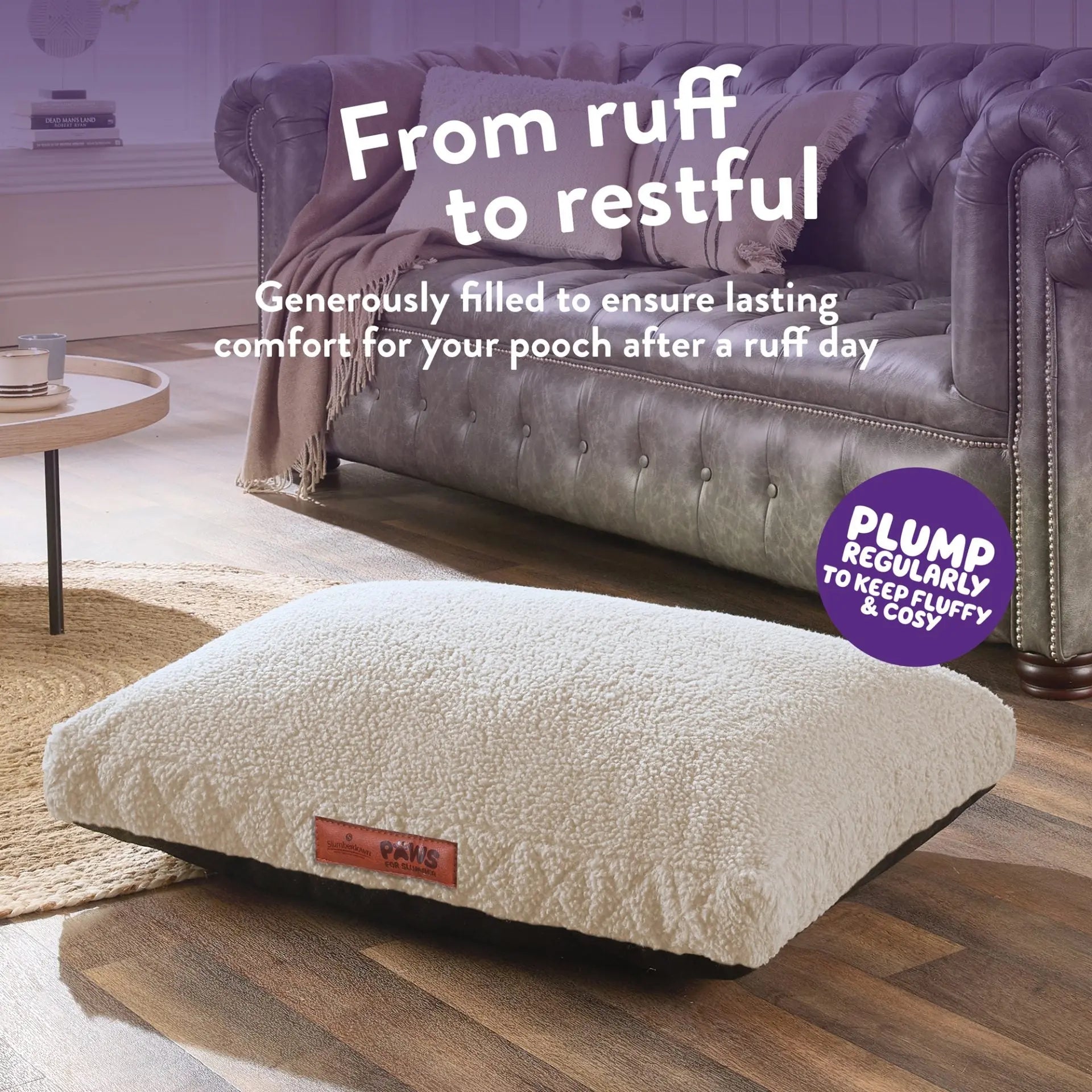 Paws for Slumber Sherpa Fleece Pet Bed Slumberdown