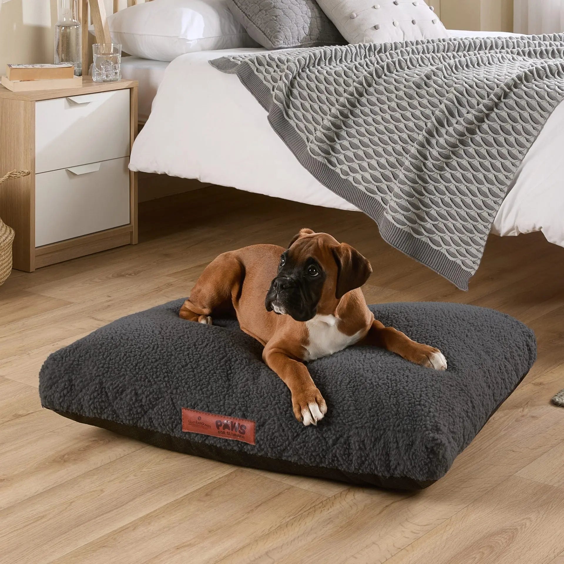 Paws for Slumber Sherpa Fleece Pet Bed Slumberdown