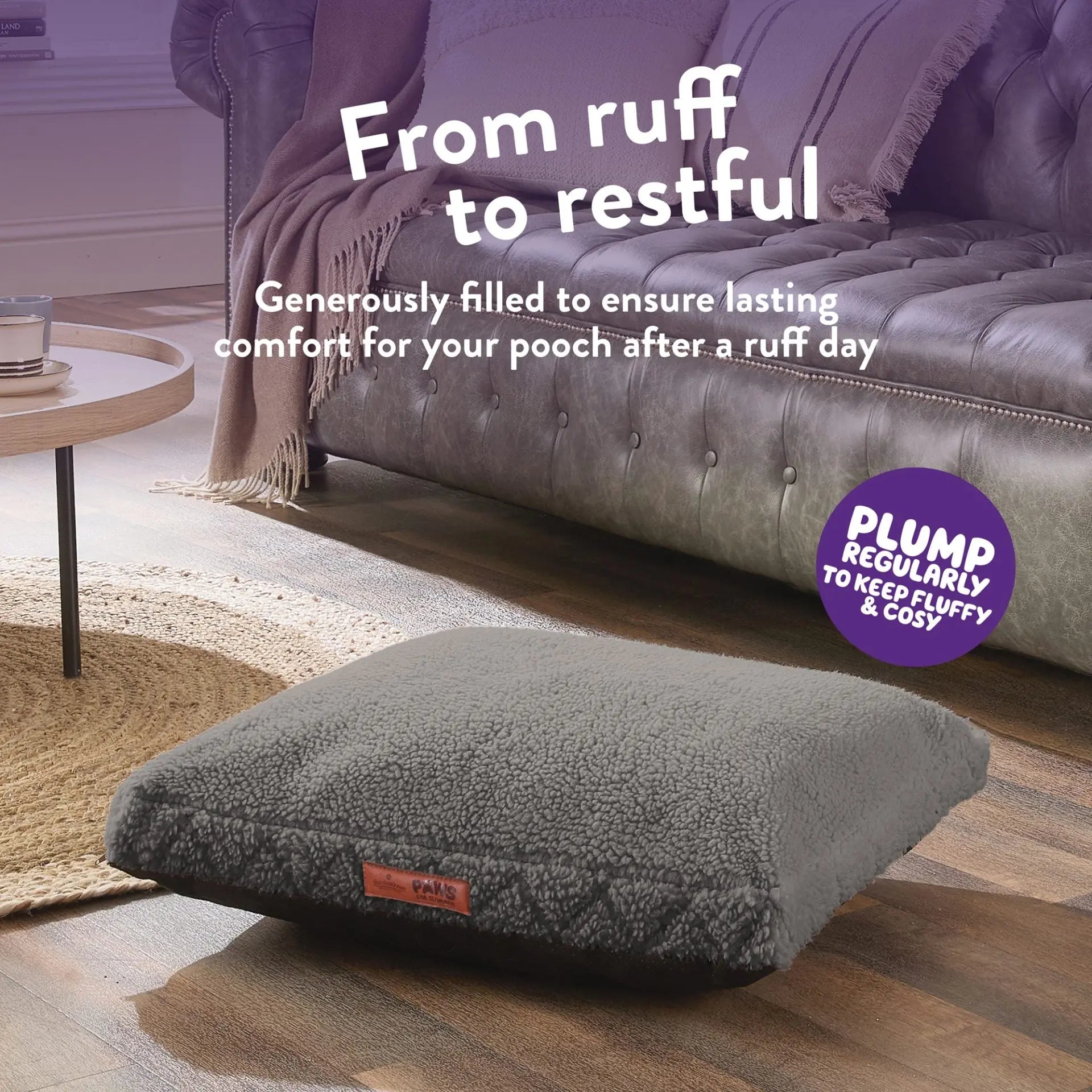 Paws for Slumber Sherpa Fleece Pet Bed Slumberdown
