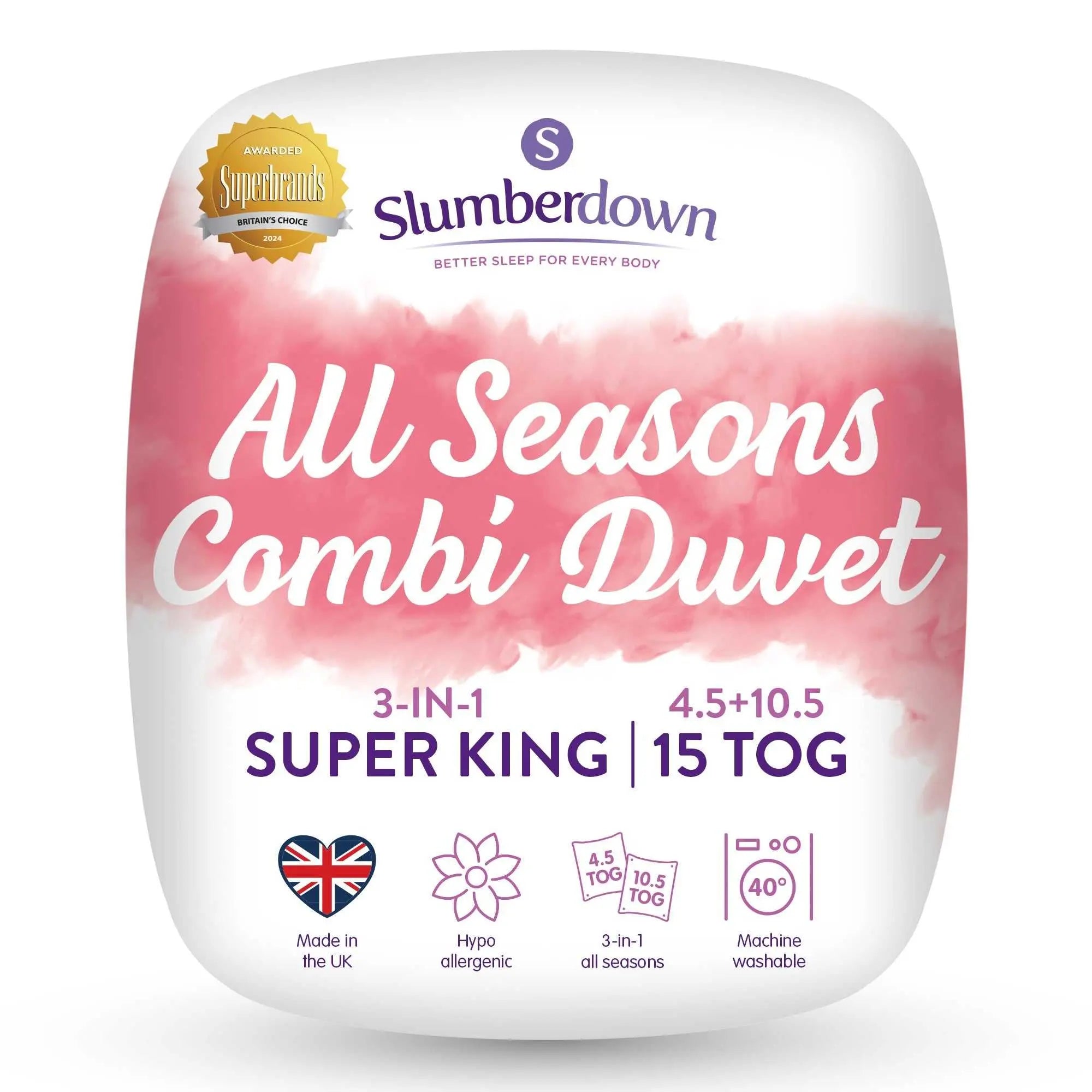 All Seasons 4.5 + 10.5 TOG Duvet Slumberdown