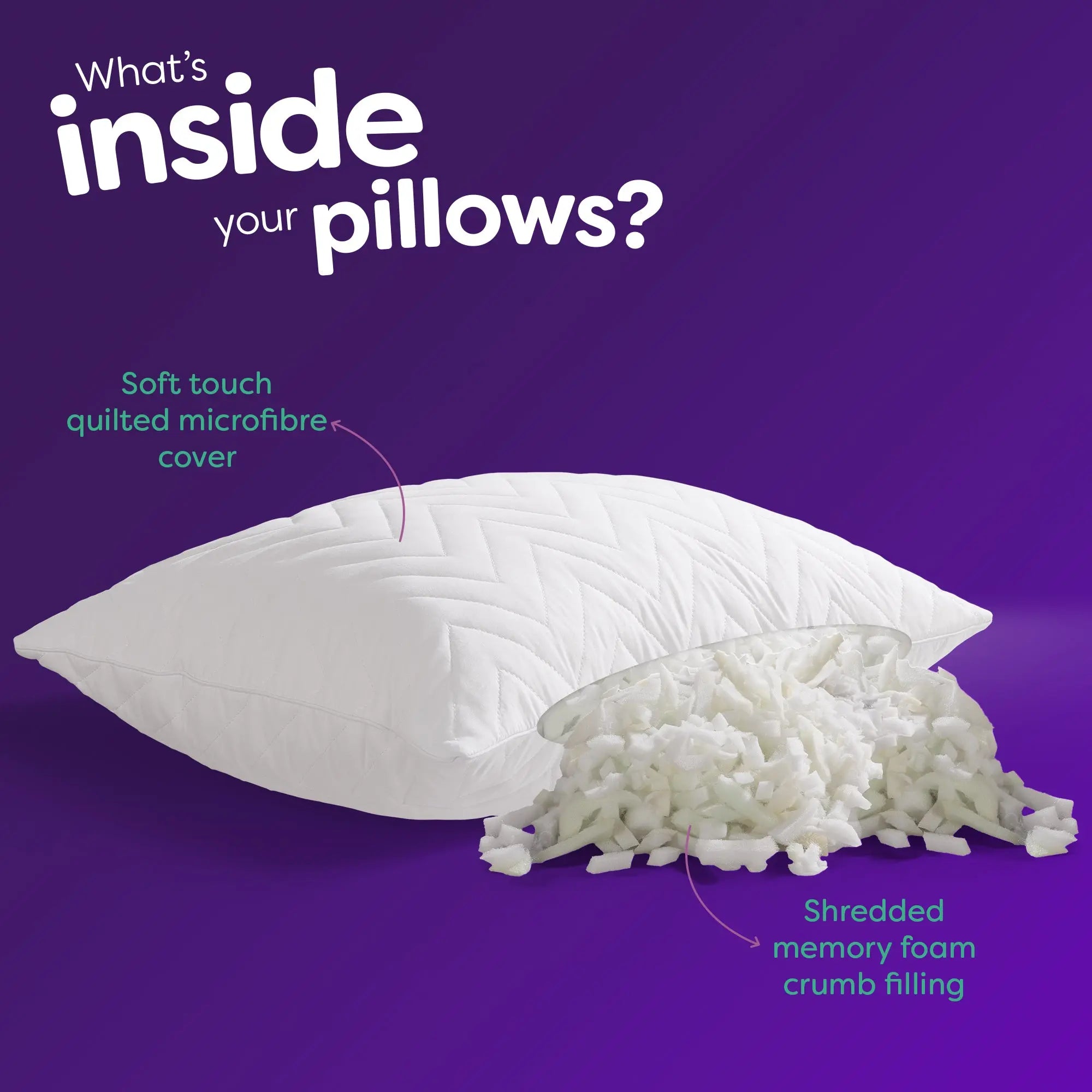 Memory cloud - Shredded Memory Foam Pillows Slumberdown