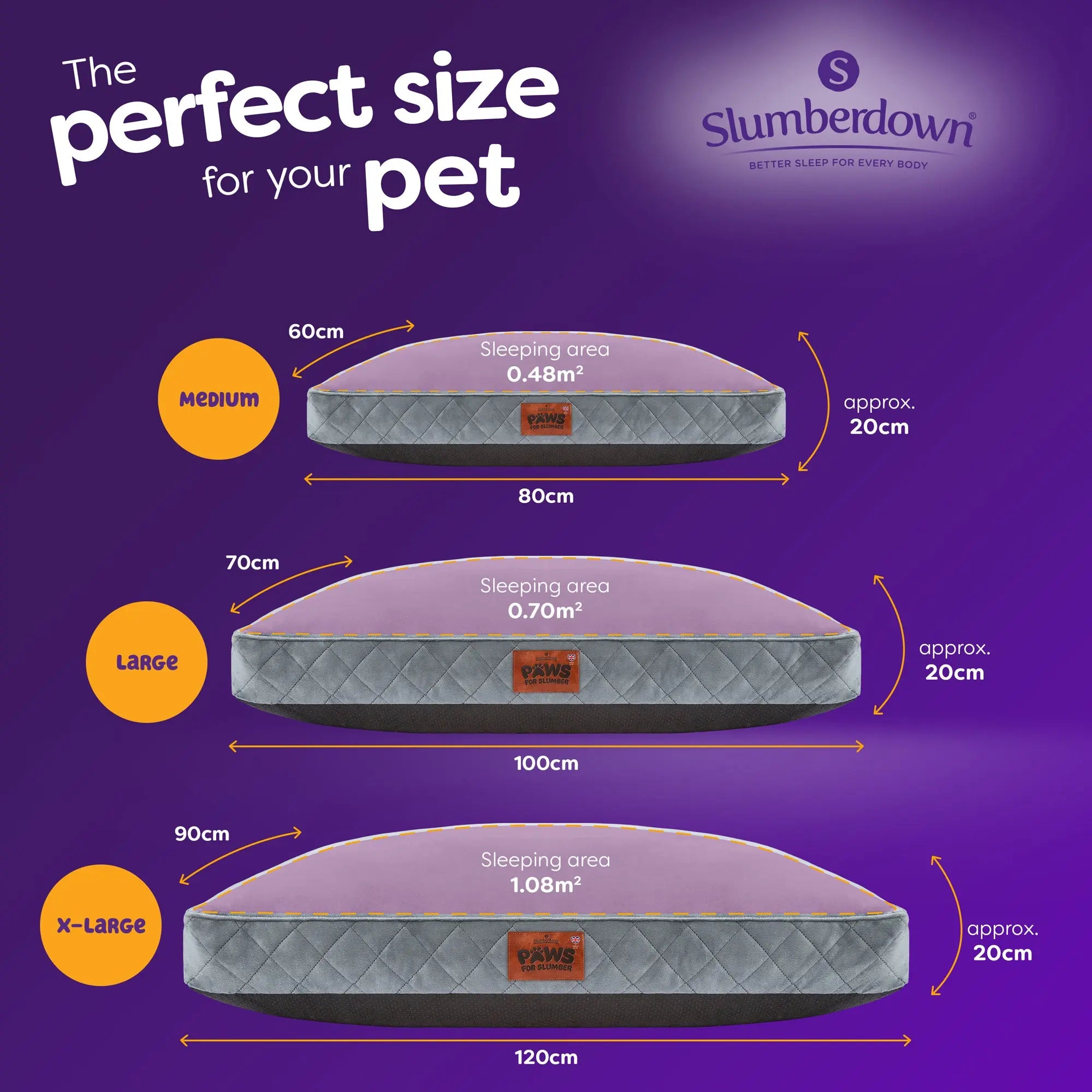 Paws for Slumber Luxury pet bed Slumberdown