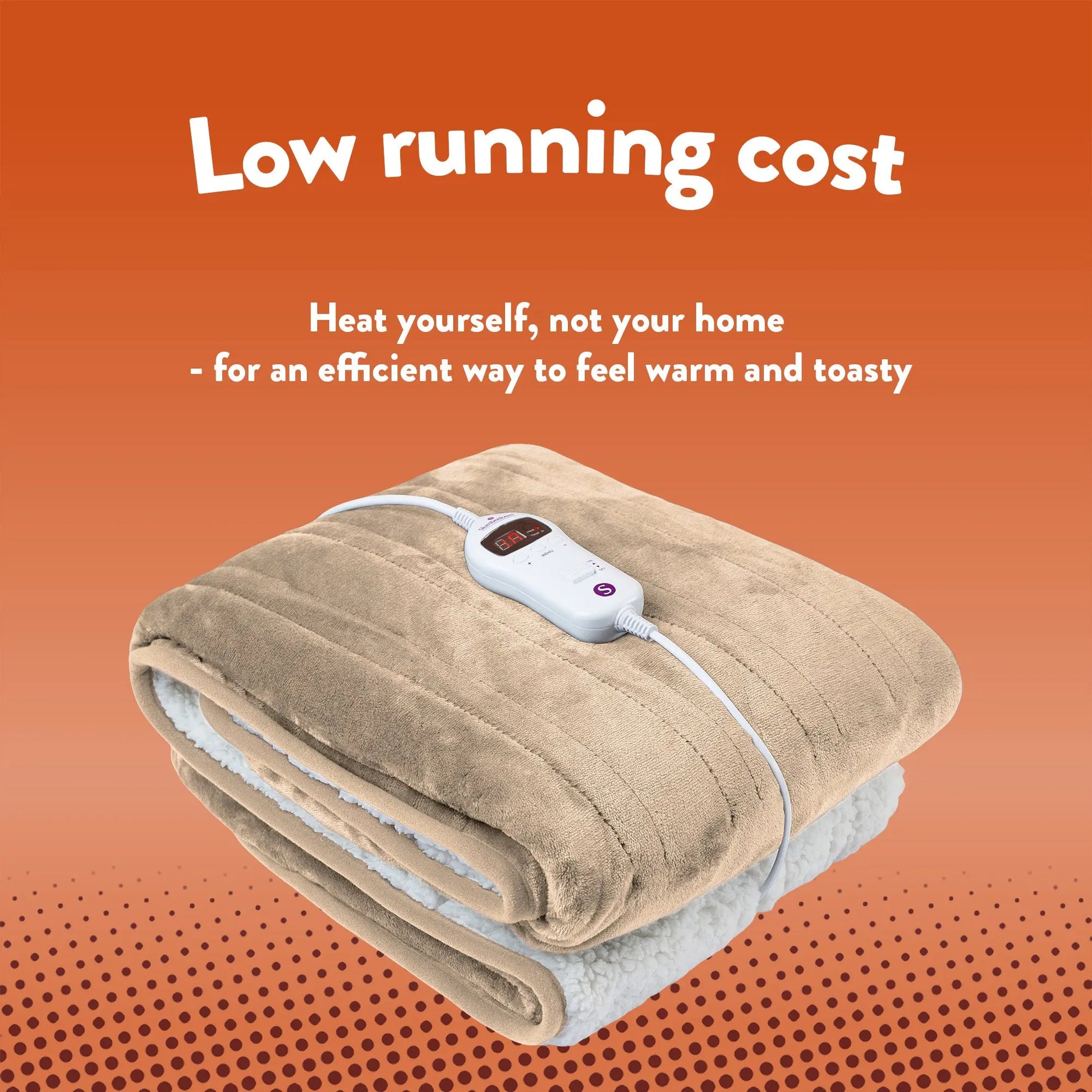 Cosy & Snug Sherpa Fleece Heated Throw - Slumberdown