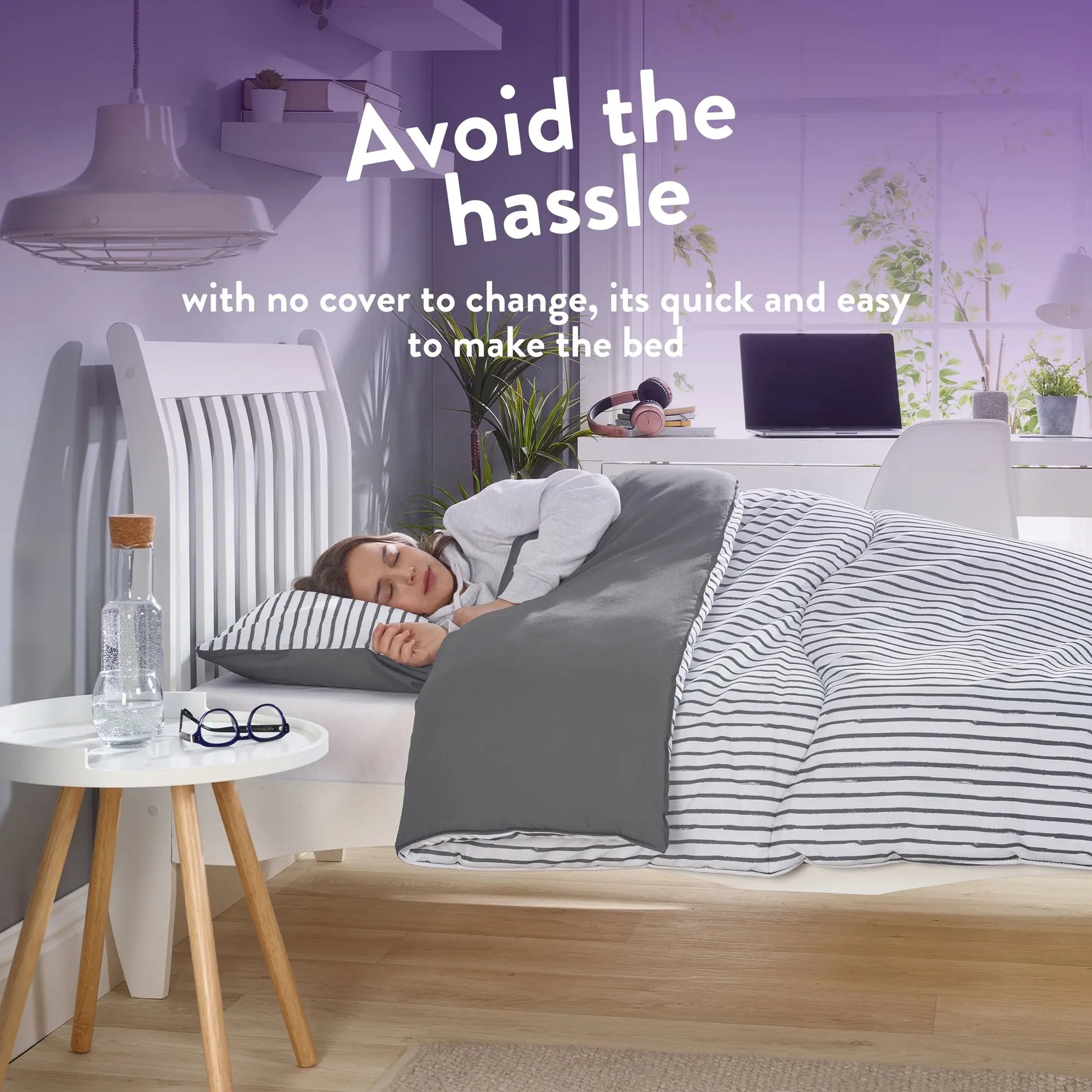 Coverless Comfort 10.5 TOG Printed Duvet + Pillow case Slumberdown