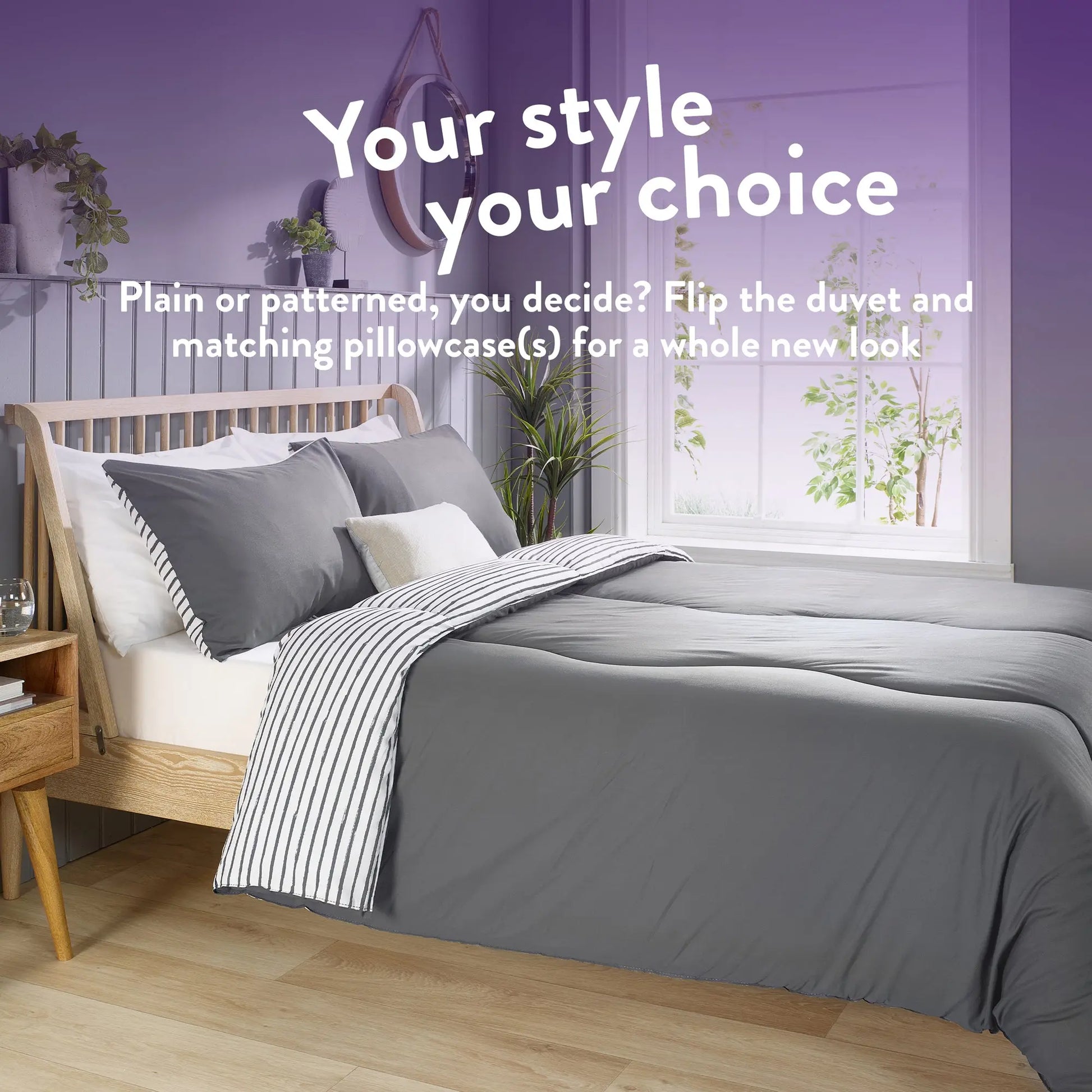 Coverless Comfort 10.5 TOG Printed Duvet + Pillow case Slumberdown