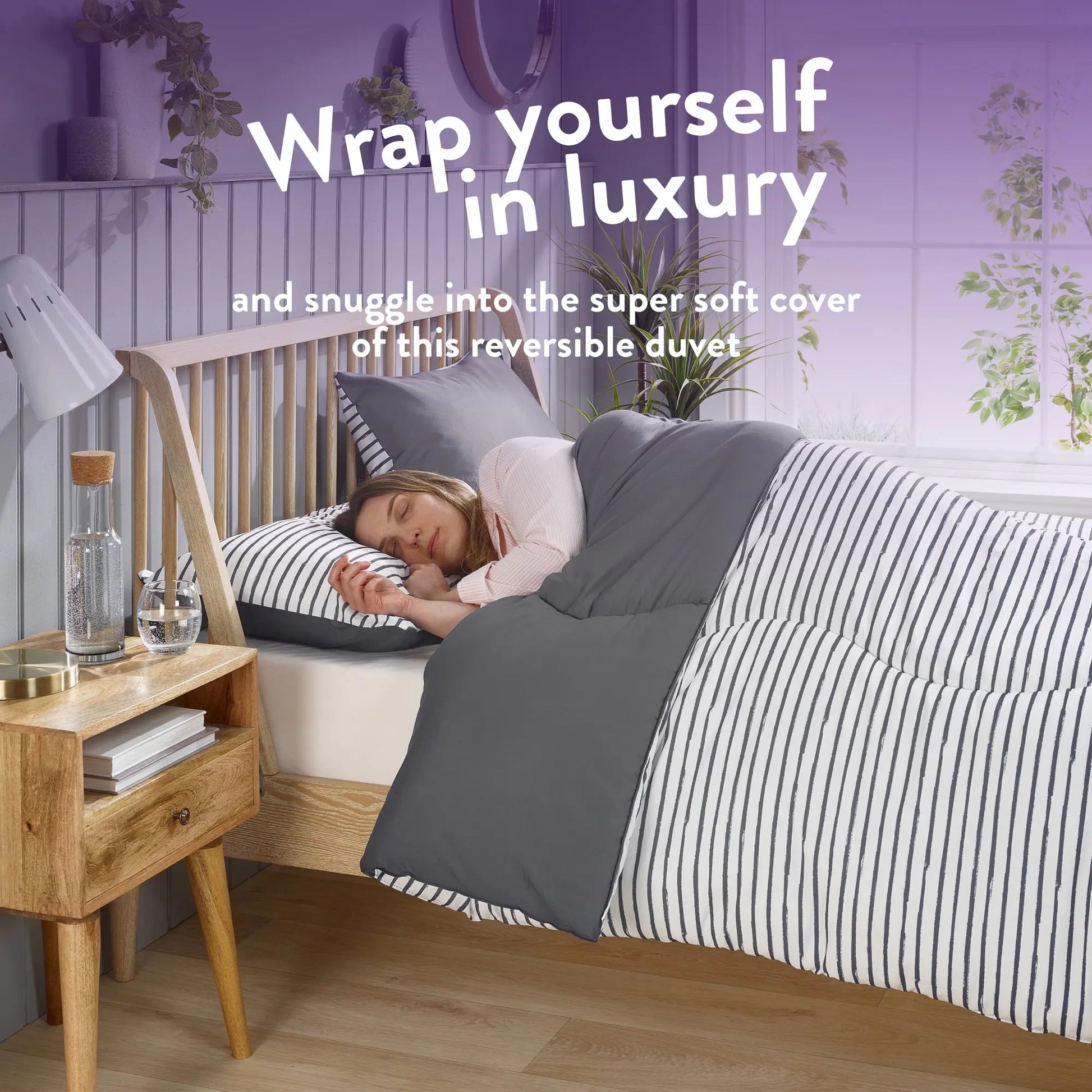 Coverless Comfort 10.5 TOG Printed Duvet + Pillow case Slumberdown