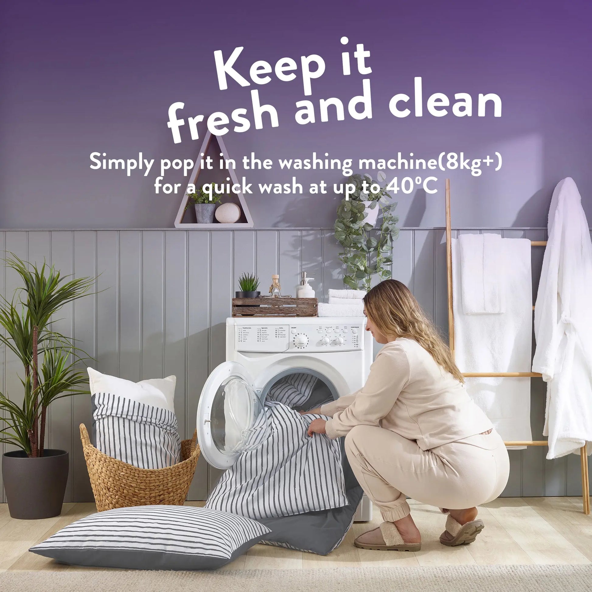 Coverless Comfort 10.5 TOG Printed Duvet + Pillow case Slumberdown