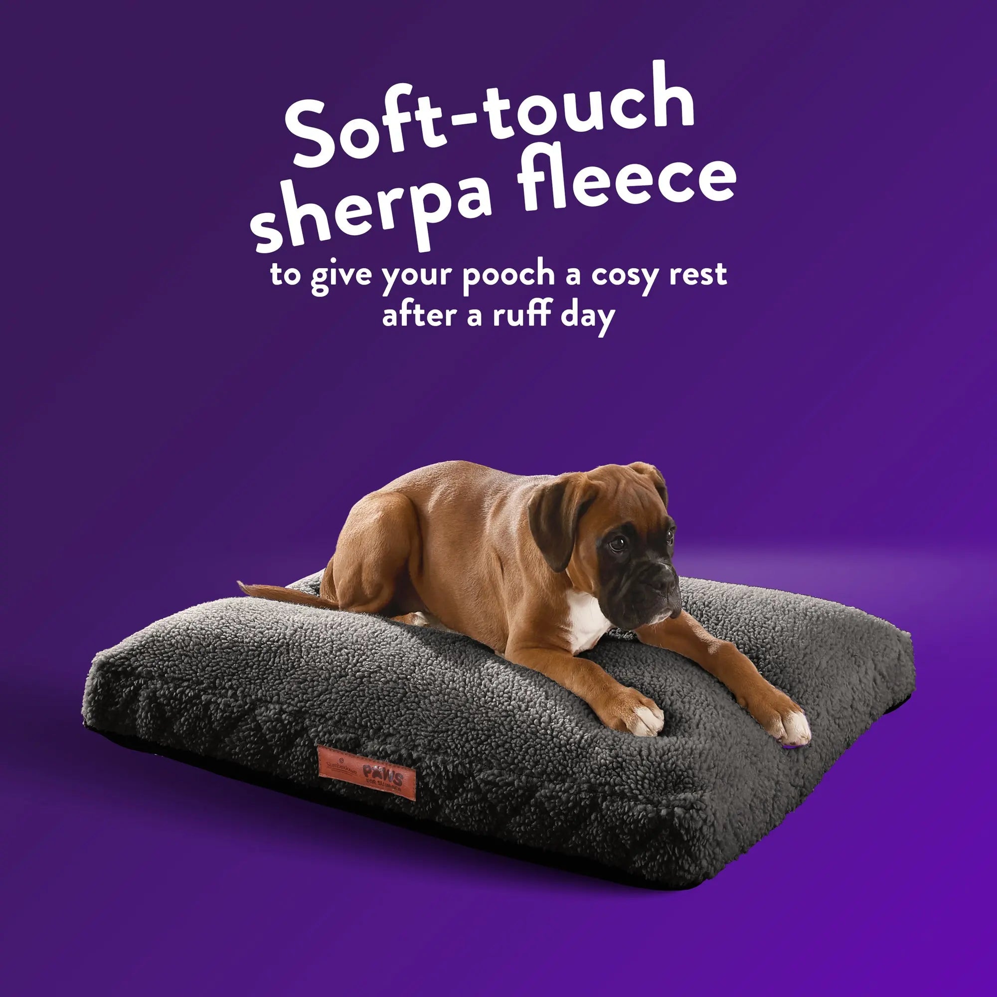 Paws for Slumber Sherpa Pet Bed Cover - Slumberdown