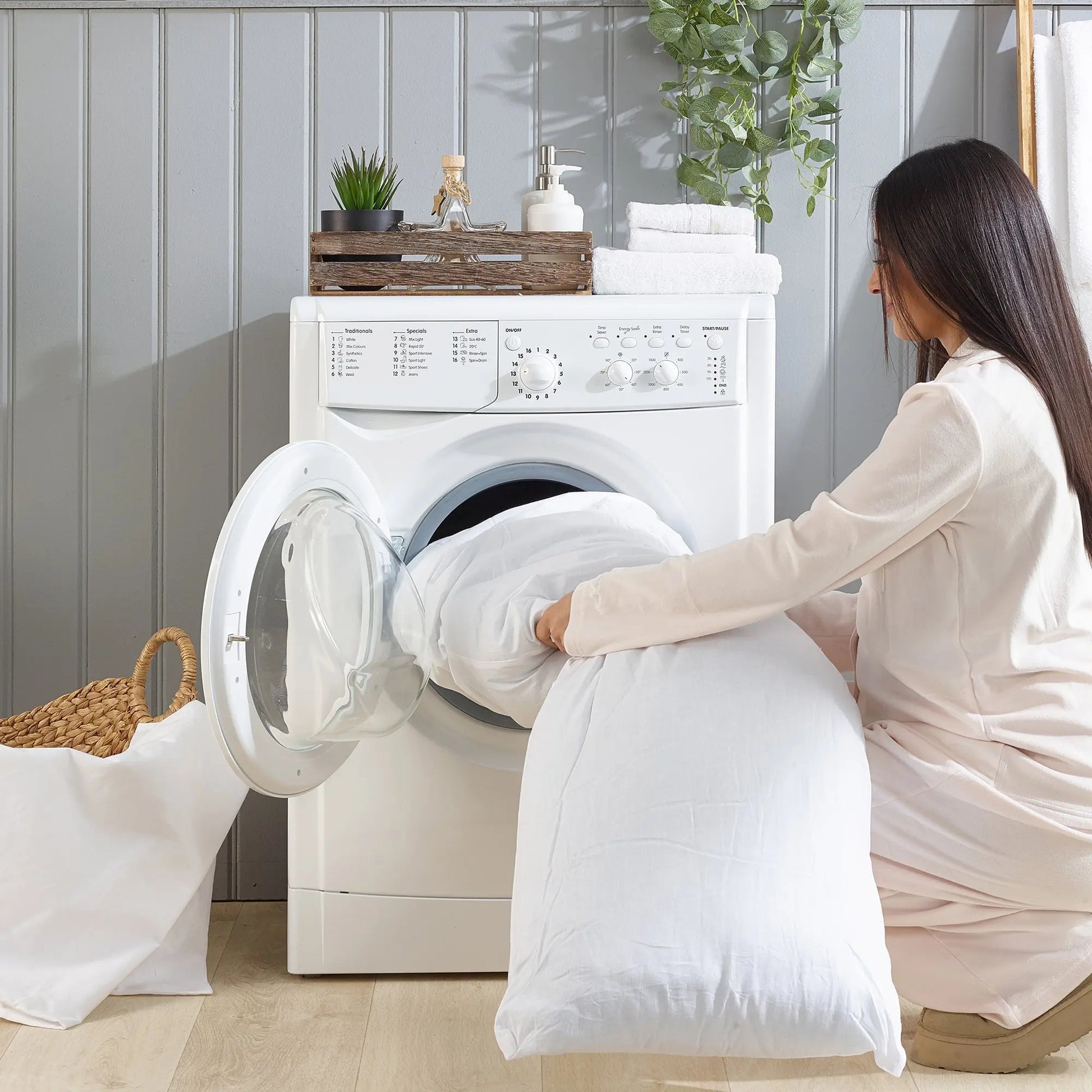 In The Machine Washing Pillows Washing Machine Cleaning Decorative