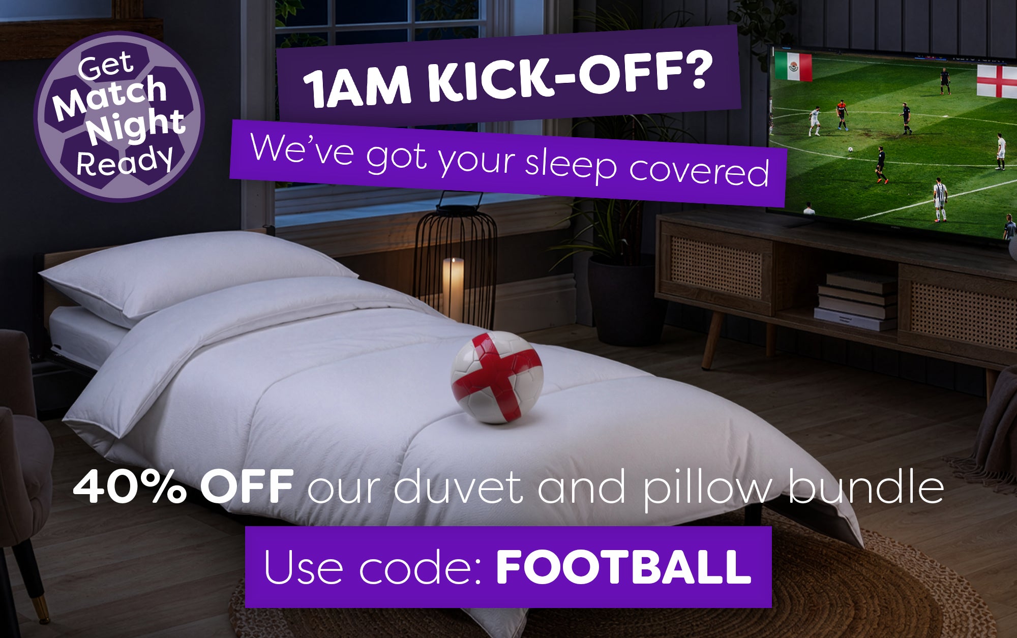 Match Night Sofa Sleep Bundle