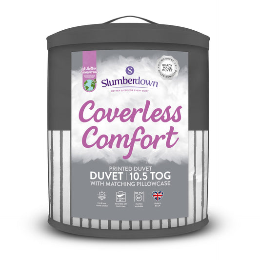 Coverless Comfort 10.5 TOG Printed Duvet + Pillow case Slumberdown