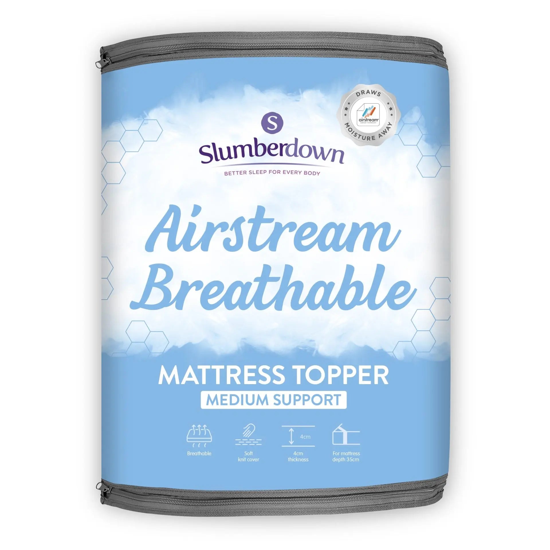 Breathable Airstream Mattress Topper - Slumberdown
