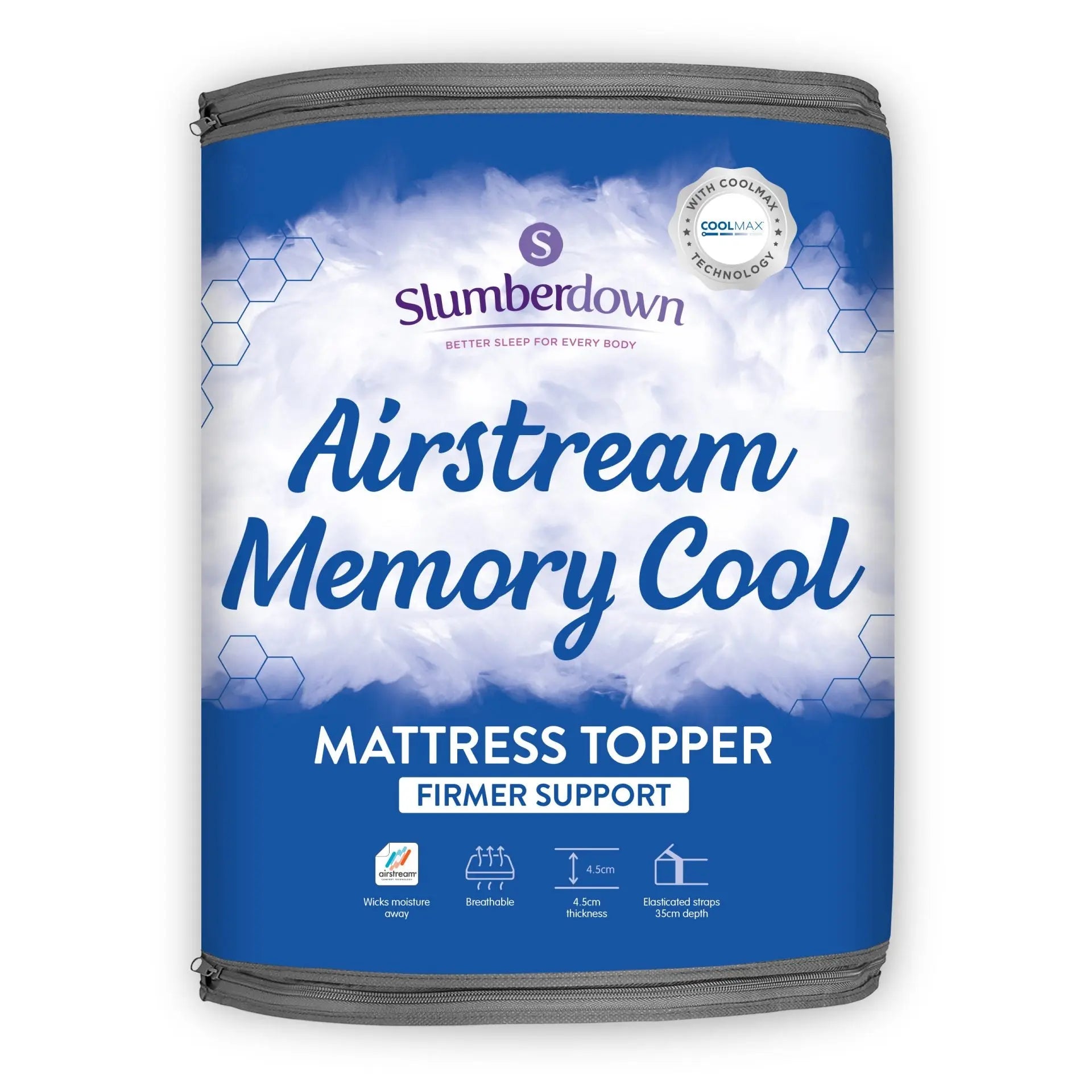 Memory Fibre Airstream Mattress Topper – Slumberdown