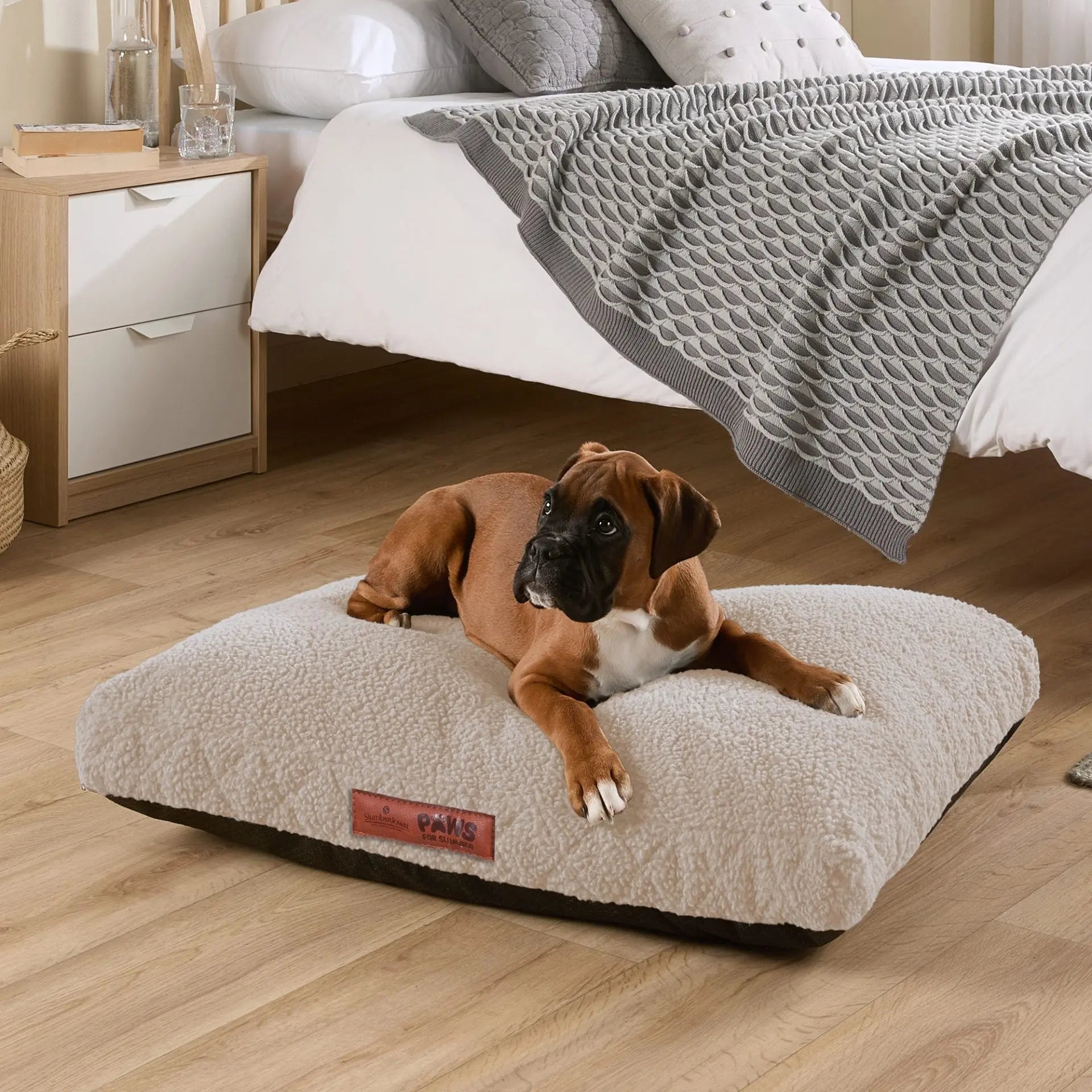Paws for Slumber Sherpa Fleece Pet Bed Slumberdown
