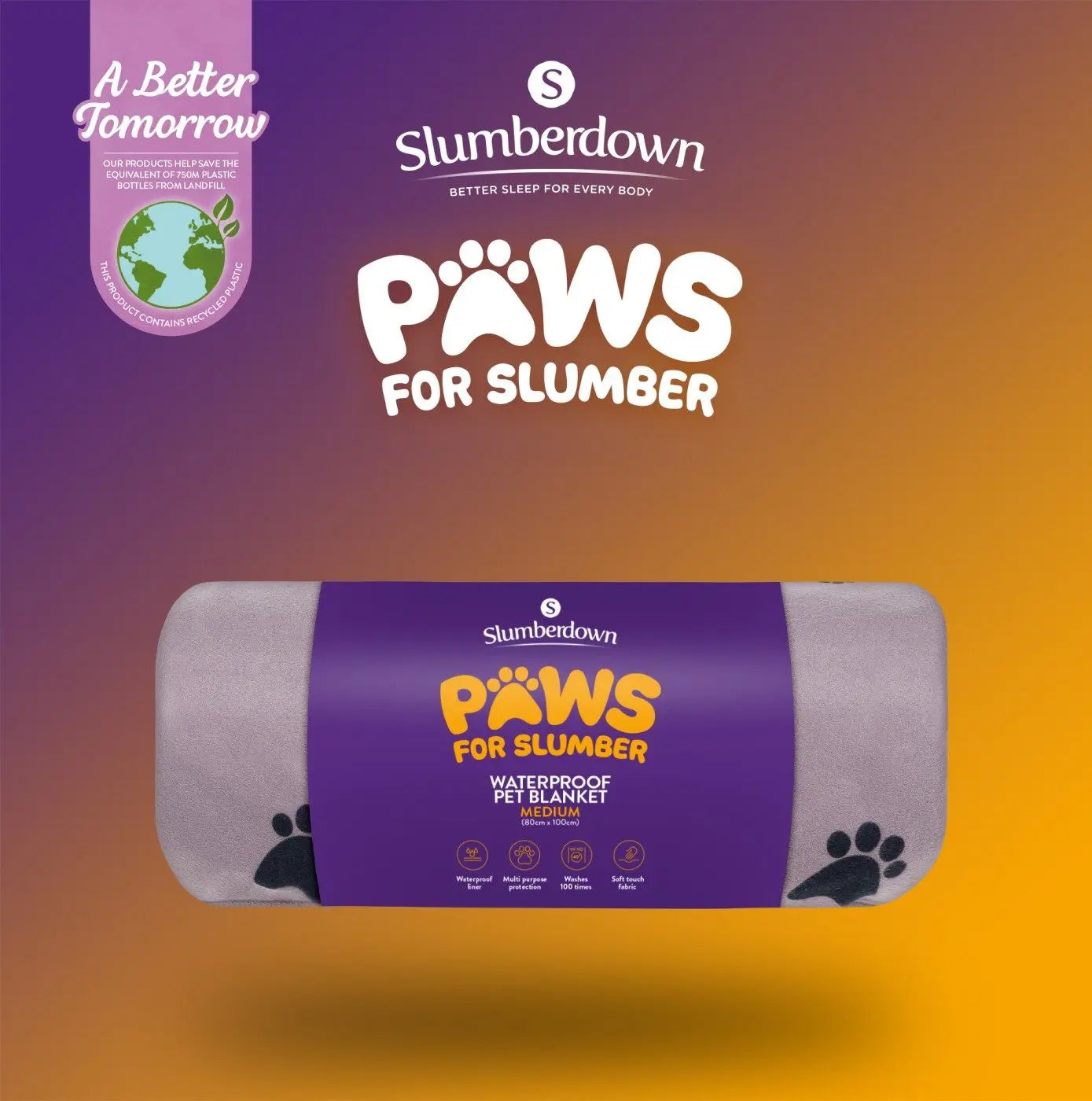 Paws for Slumber Waterproof Pet Blanket Slumberdown
