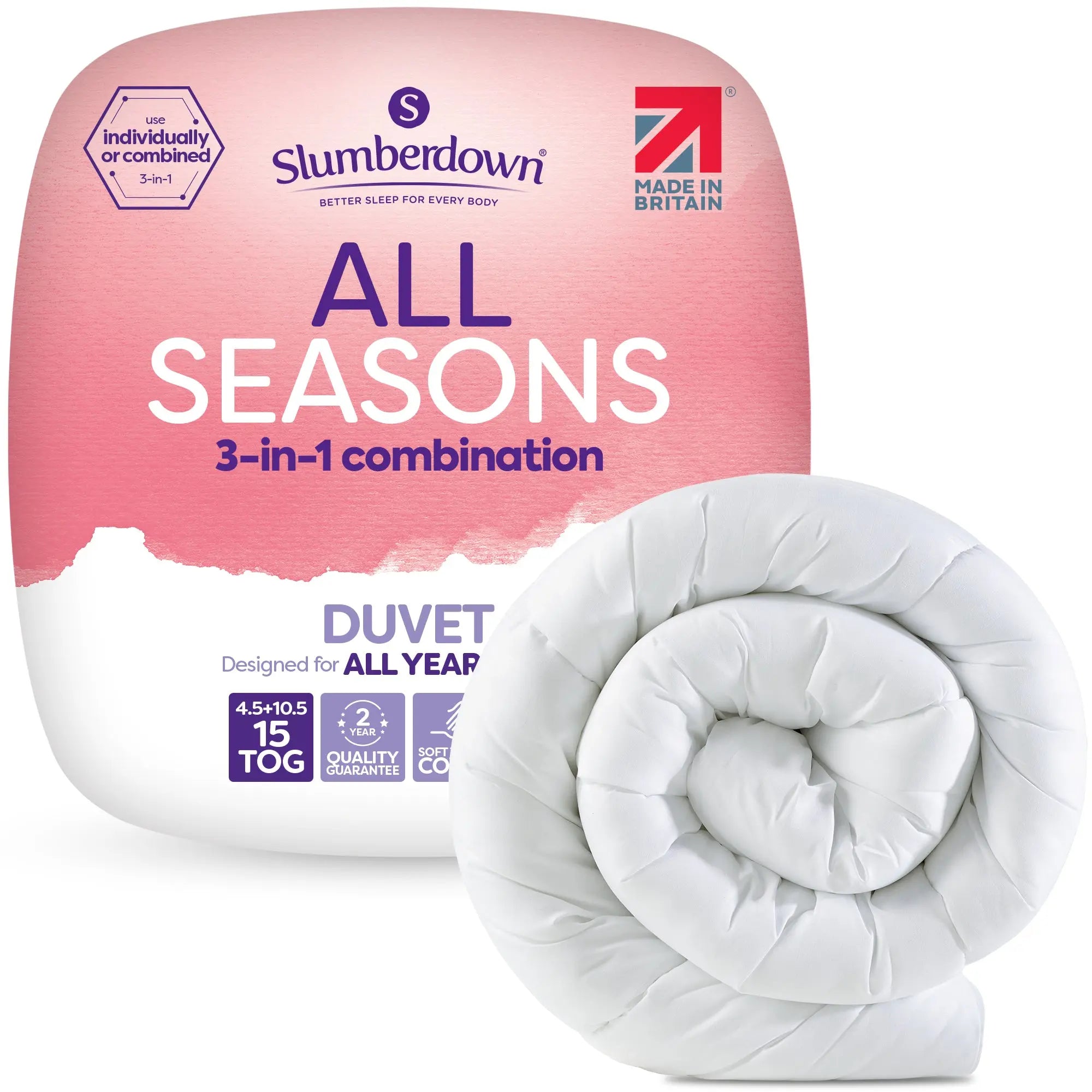 All Seasons 4.5 + 10.5 TOG Duvet Slumberdown