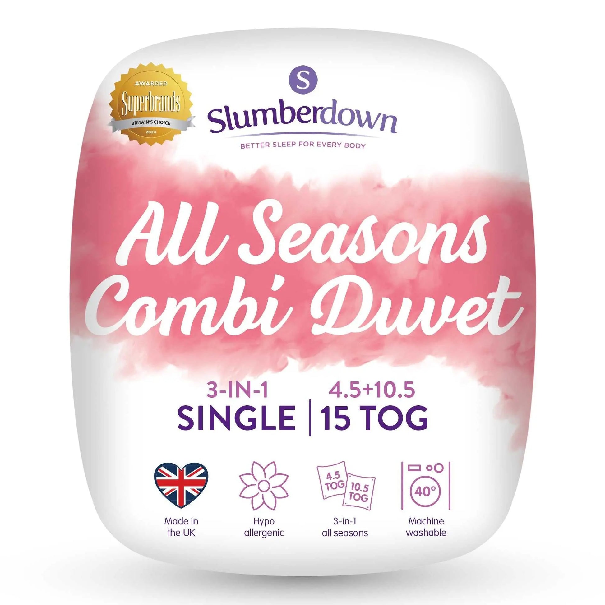 All Seasons 4.5 + 10.5 TOG Duvet Slumberdown
