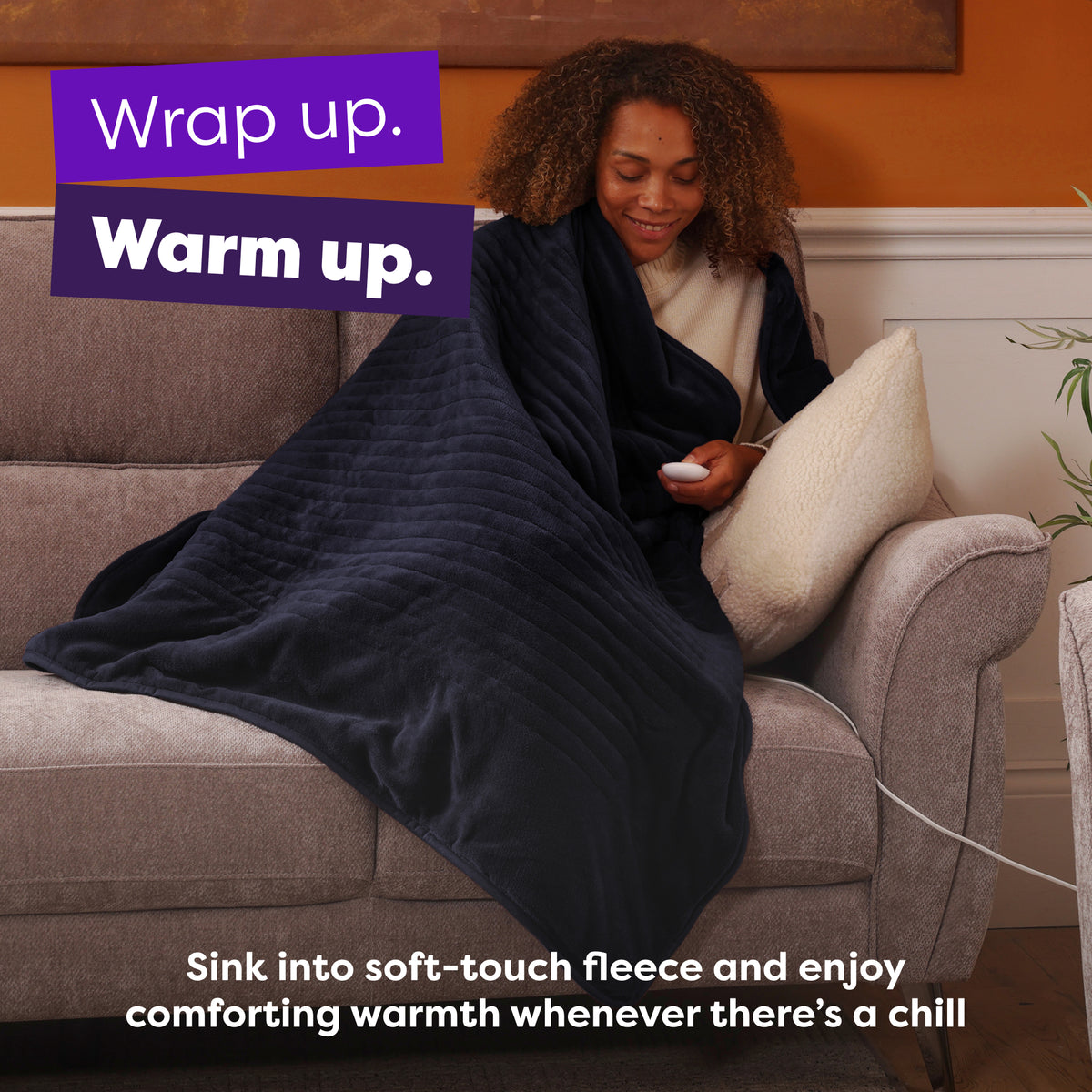 Comfy Hugs Heated Throw