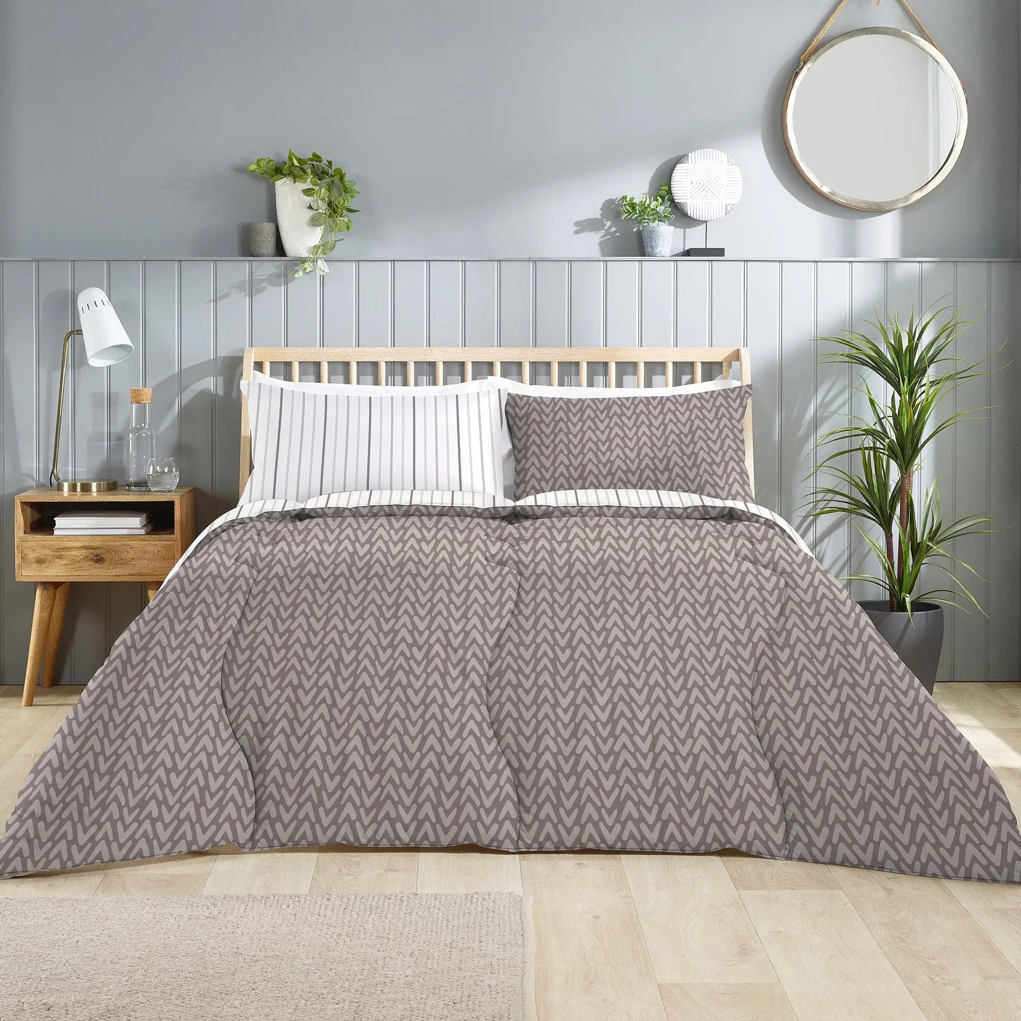 Coverless Comfort Neutral Abstract Duvet, 10.5 Tog Slumberdown