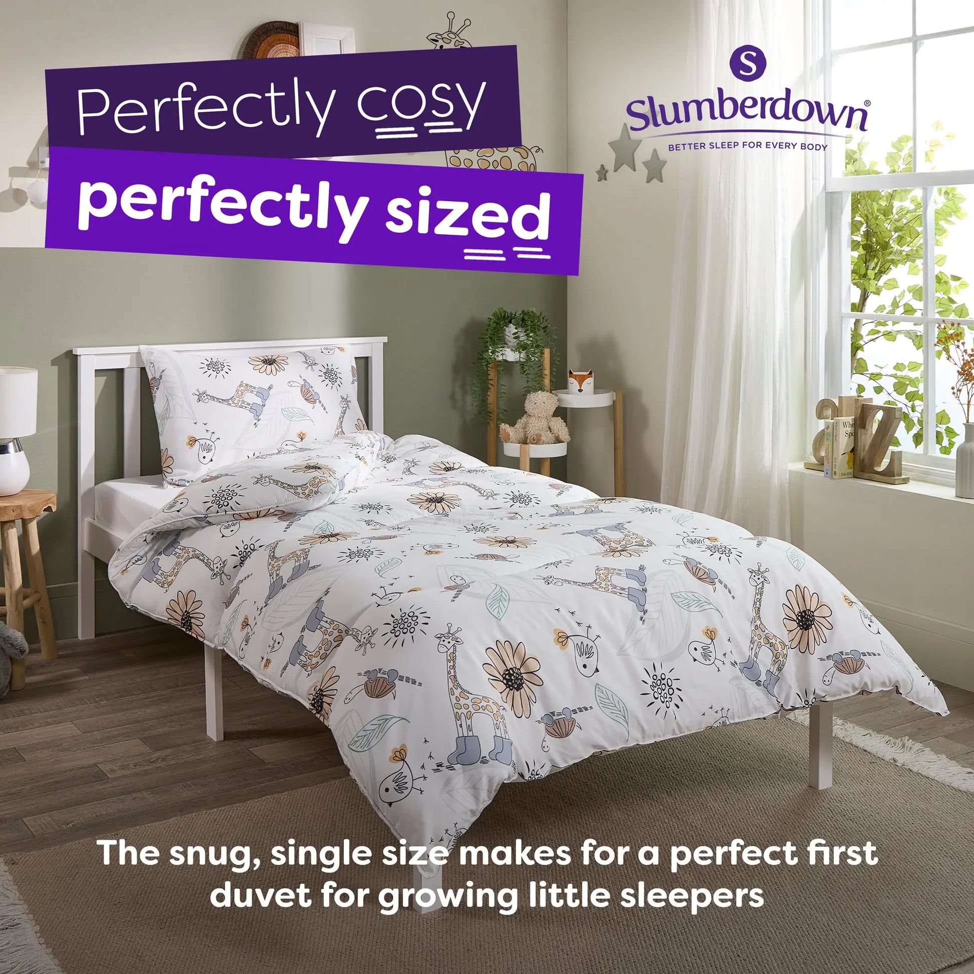 Slumberdown Kids Animal Print Coverless Comfort Duvet Slumberdown