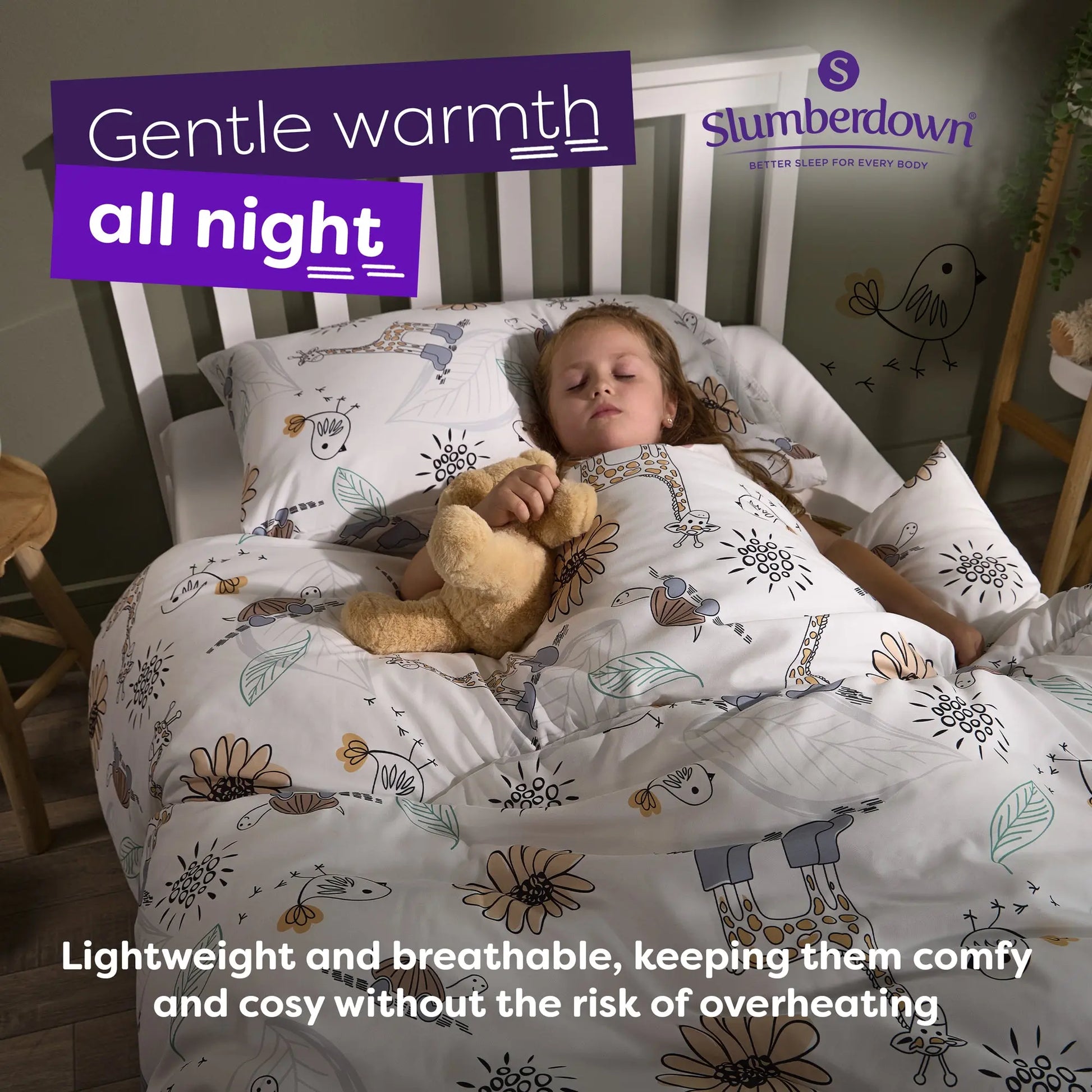 Slumberdown Kids Animal Print Coverless Comfort Duvet Slumberdown