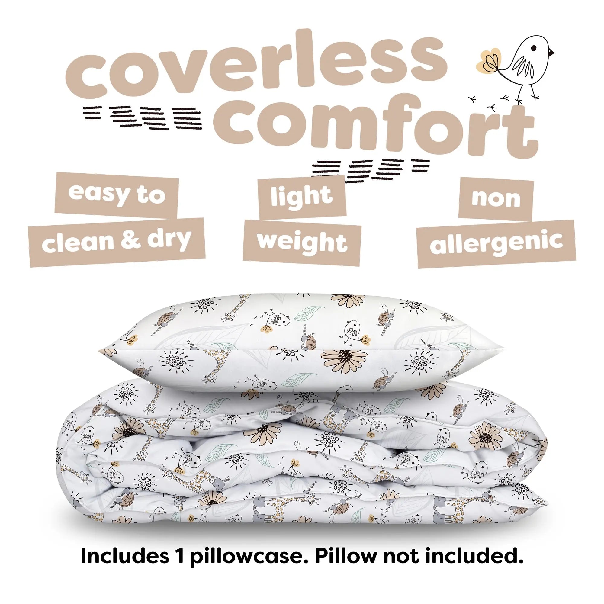 Slumberdown Kids Animal Print Coverless Comfort Duvet Slumberdown