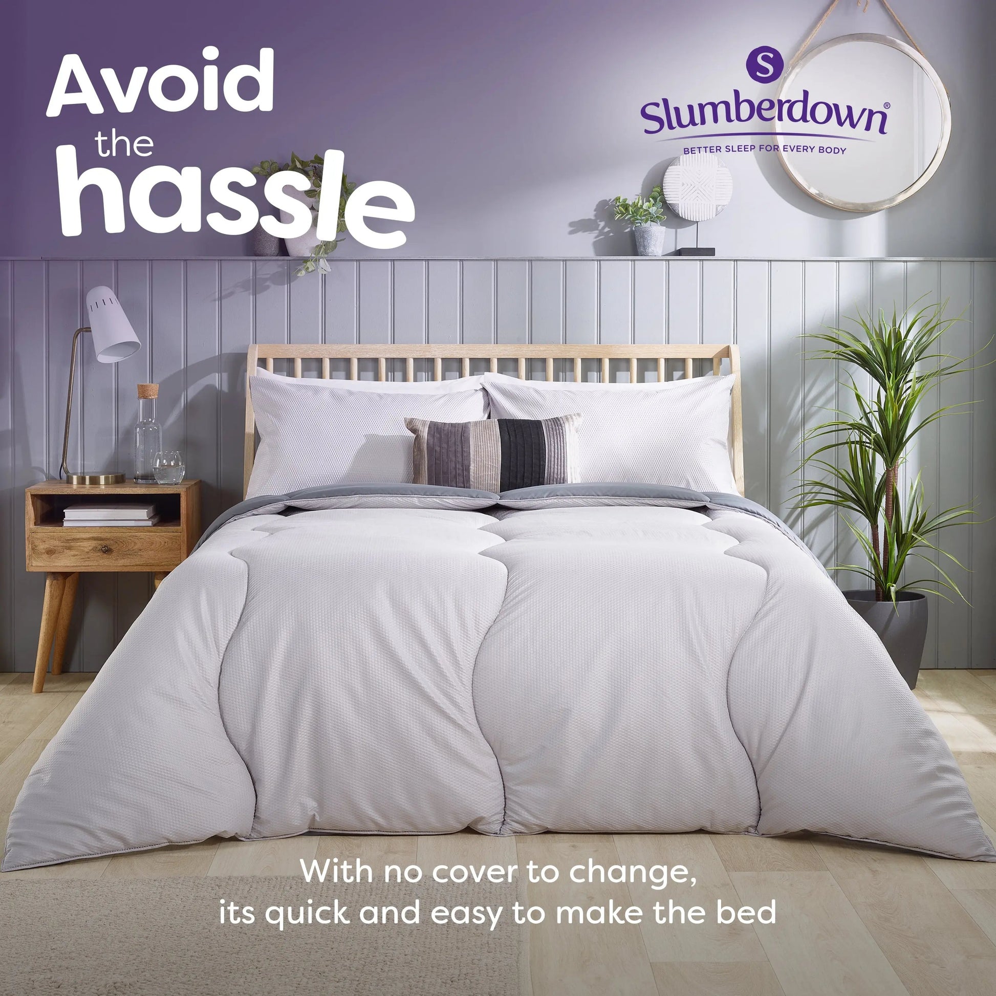 Coverless Comfort Embossed Waffle Duvet, 4.5 Tog Slumberdown