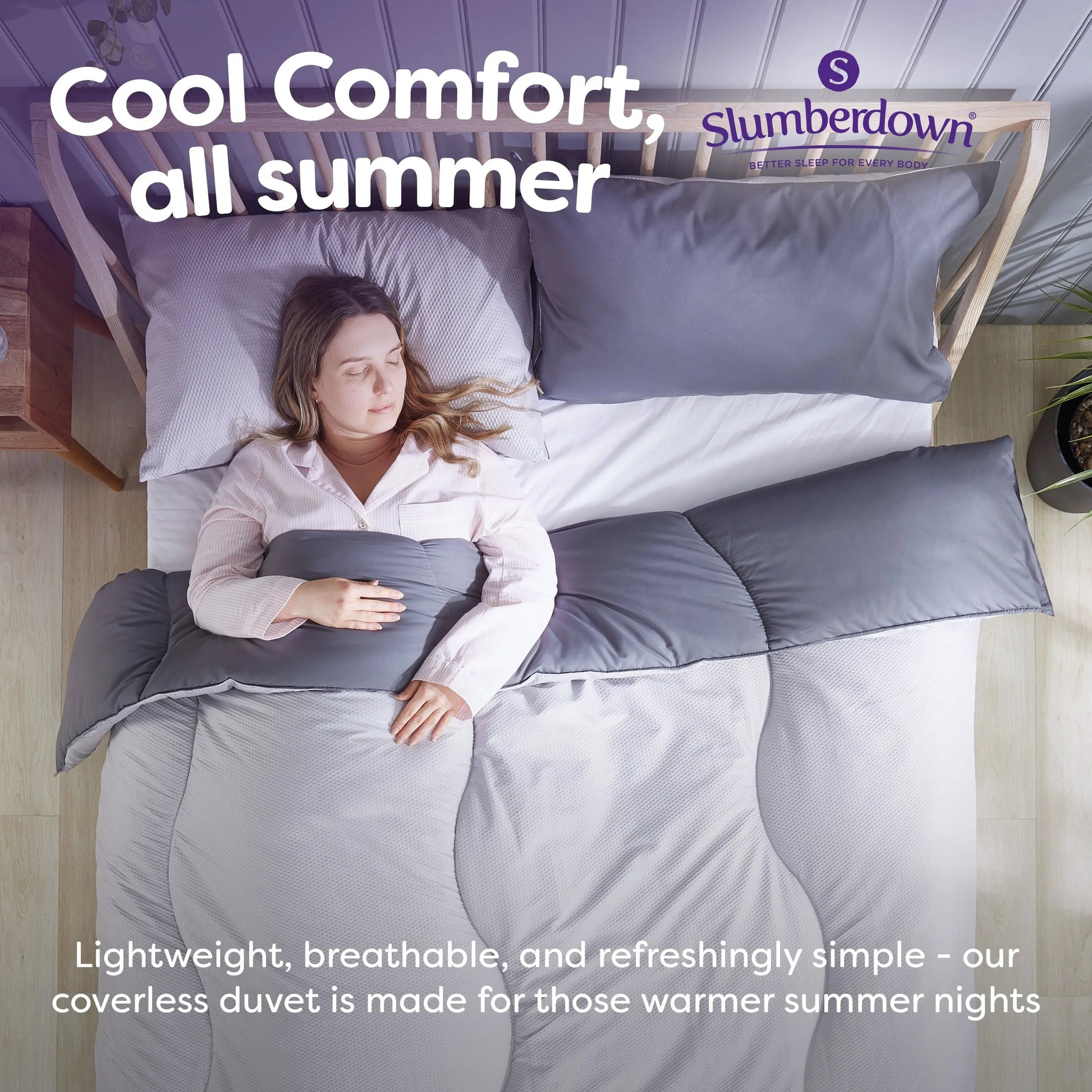 Coverless Comfort Embossed Waffle Duvet, 4.5 Tog Slumberdown