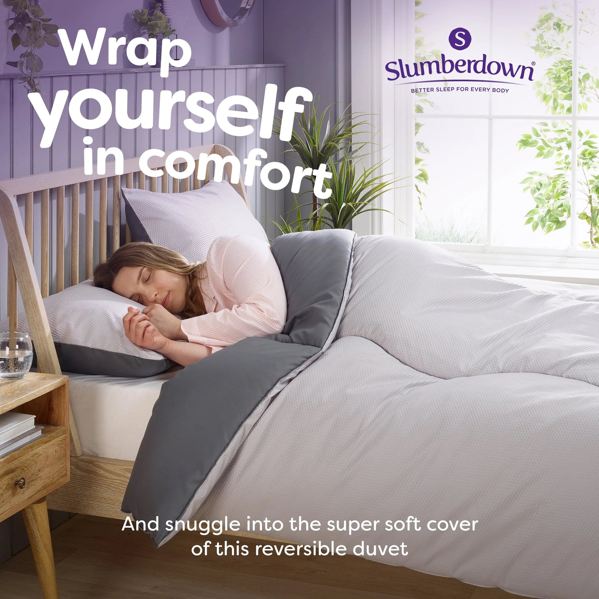 Coverless Comfort Embossed Waffle Duvet, 4.5 Tog Slumberdown