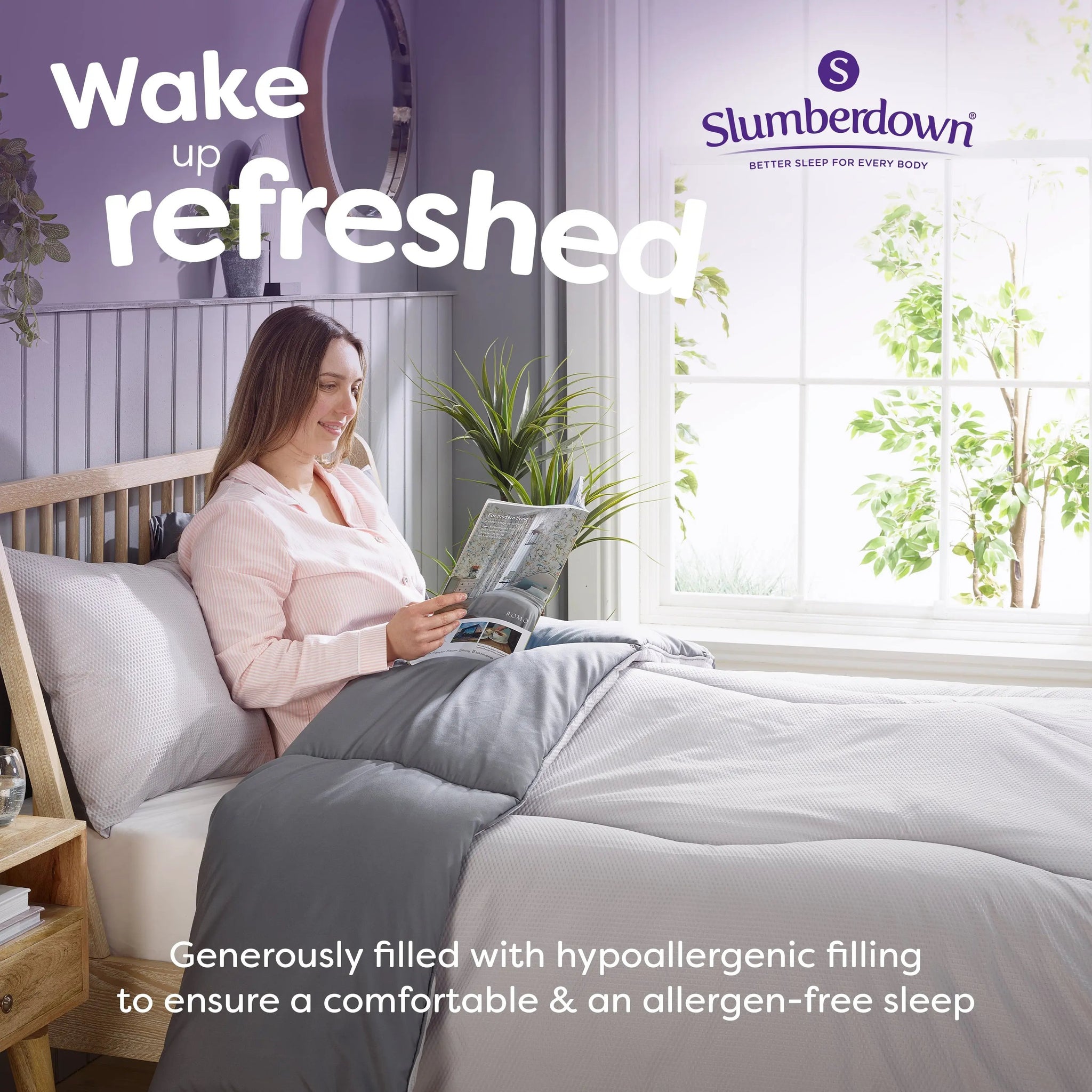 Coverless Comfort Embossed Waffle Duvet, 4.5 Tog Slumberdown