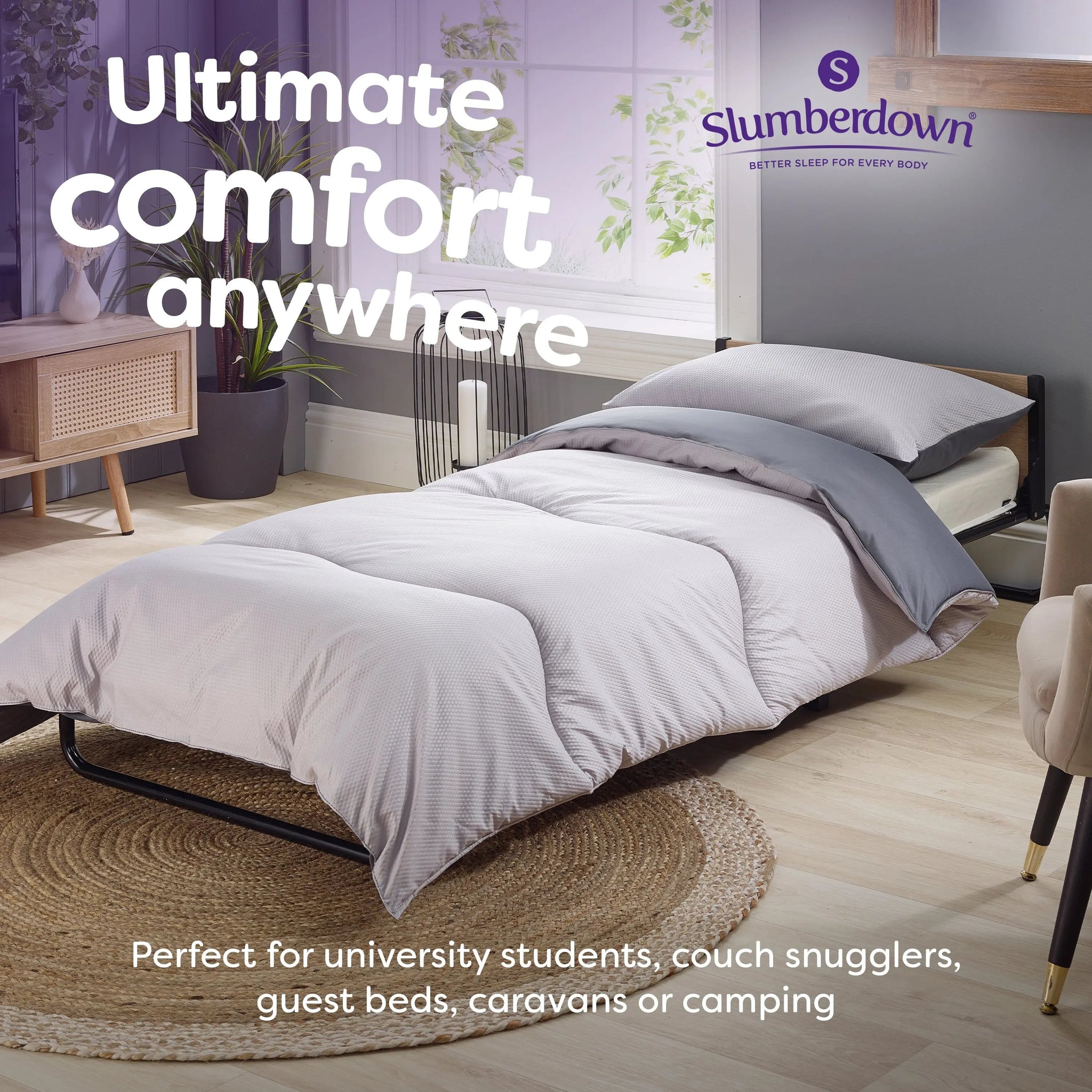 Coverless Comfort Embossed Waffle Duvet, 4.5 Tog Slumberdown