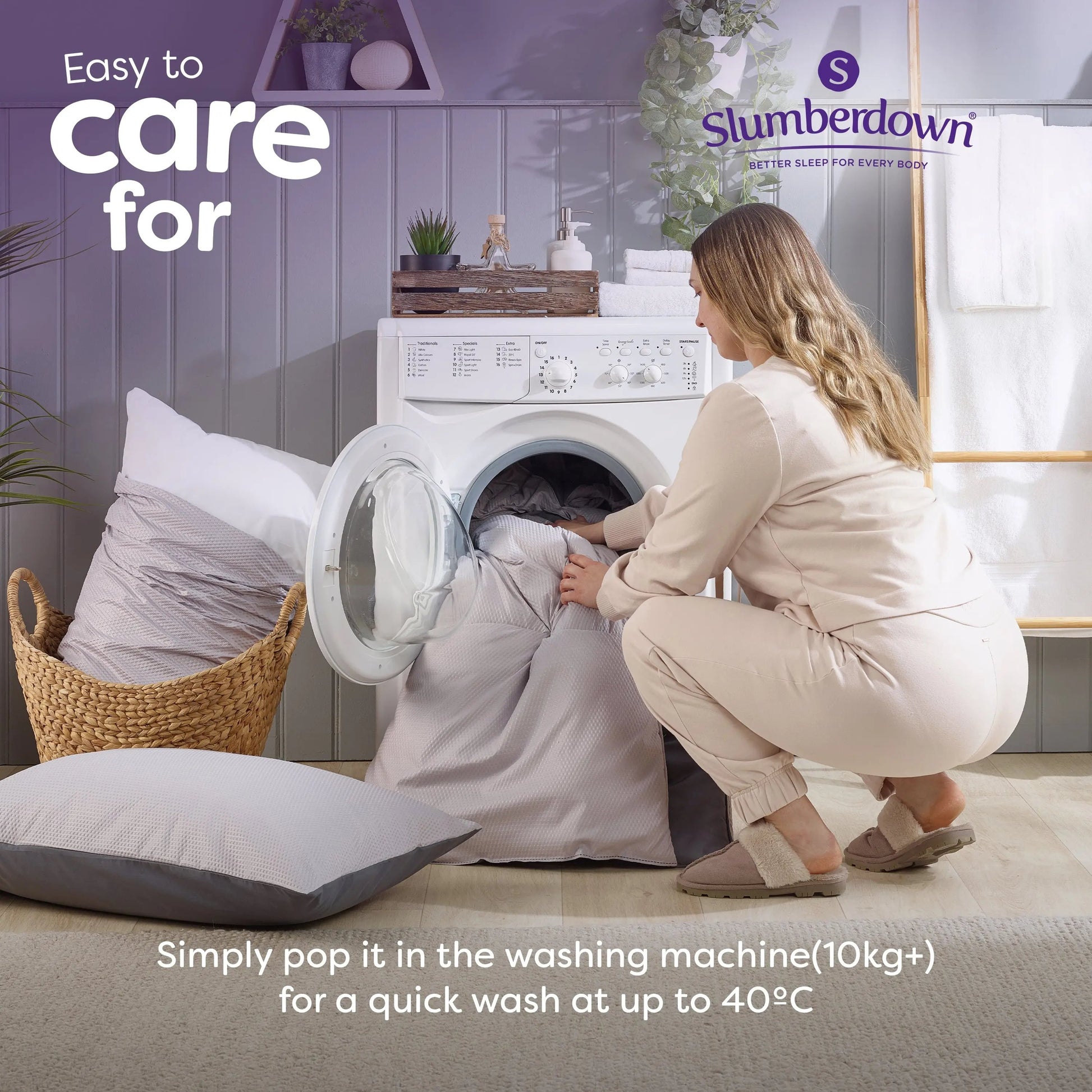 Coverless Comfort Embossed Waffle Duvet, 4.5 Tog Slumberdown