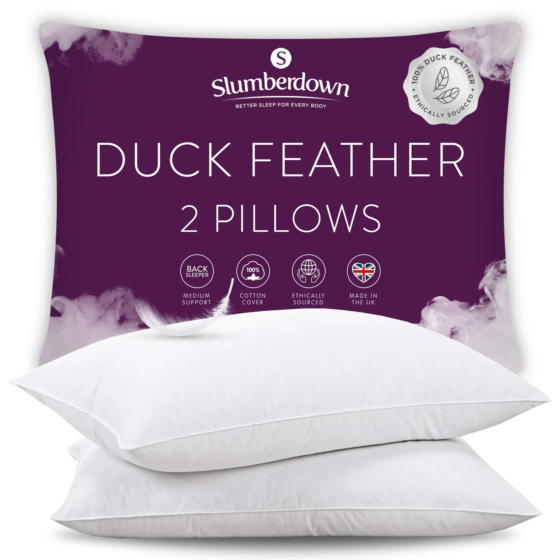 Duck Feather Pillow Slumberdown - Main Image