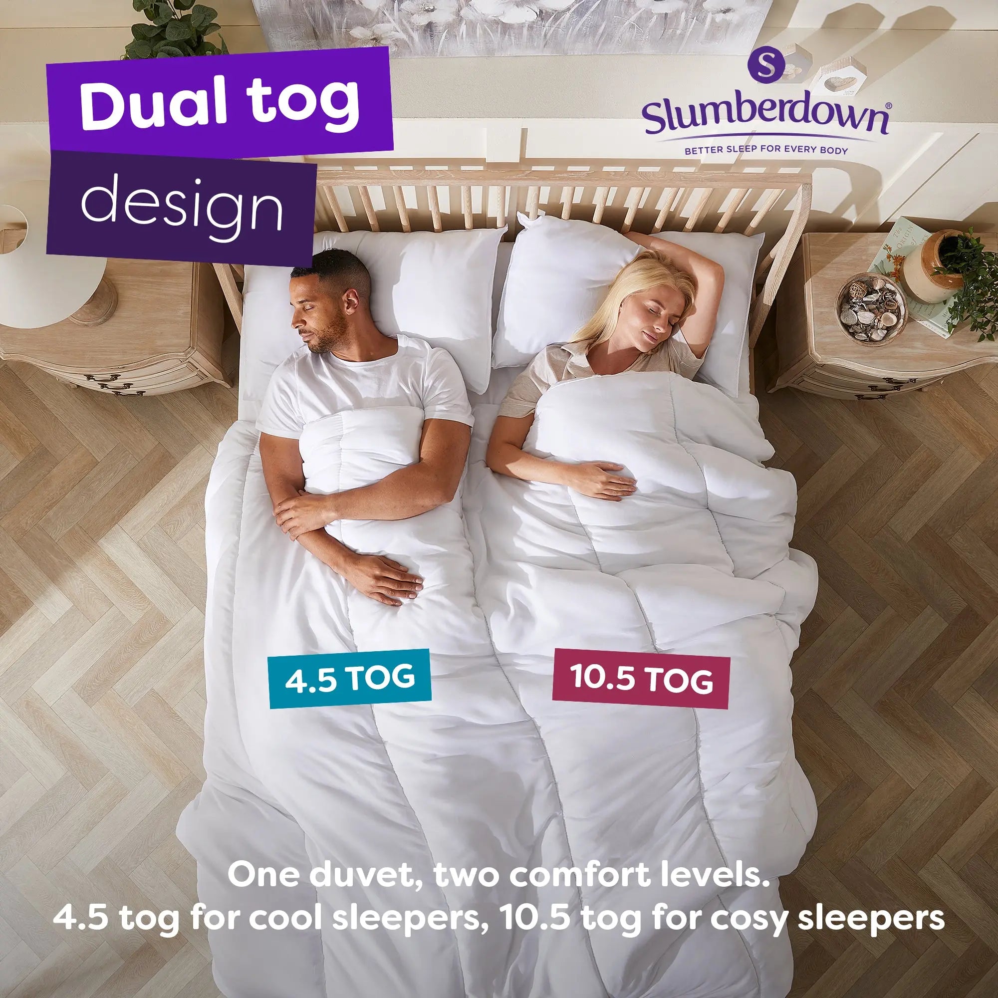 Made For You Two 4.5 / 10.5 TOG Duvet Slumberdown