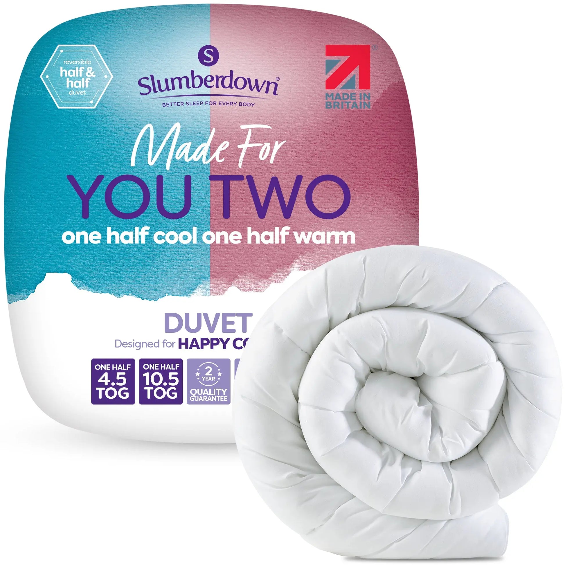 Made For You Two 4.5 / 10.5 TOG Duvet Slumberdown