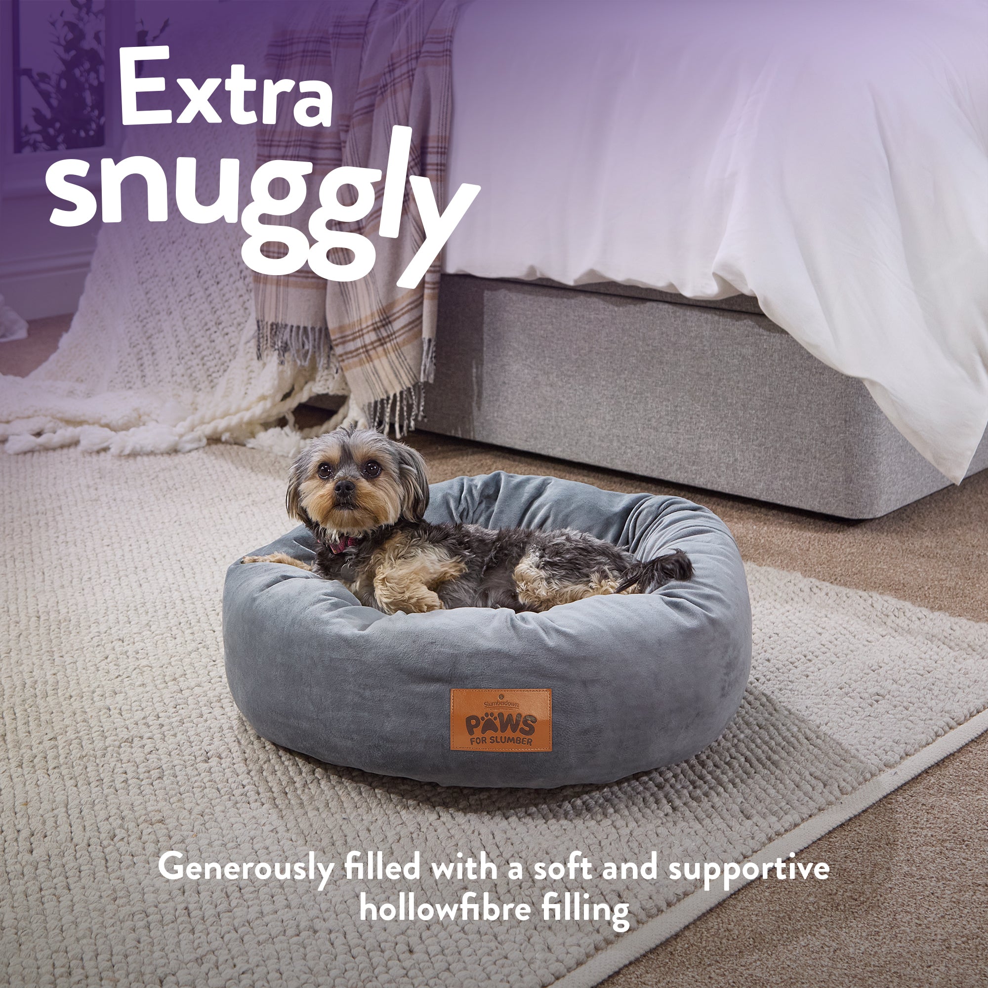 Paws for Slumber Donut Pet Bed