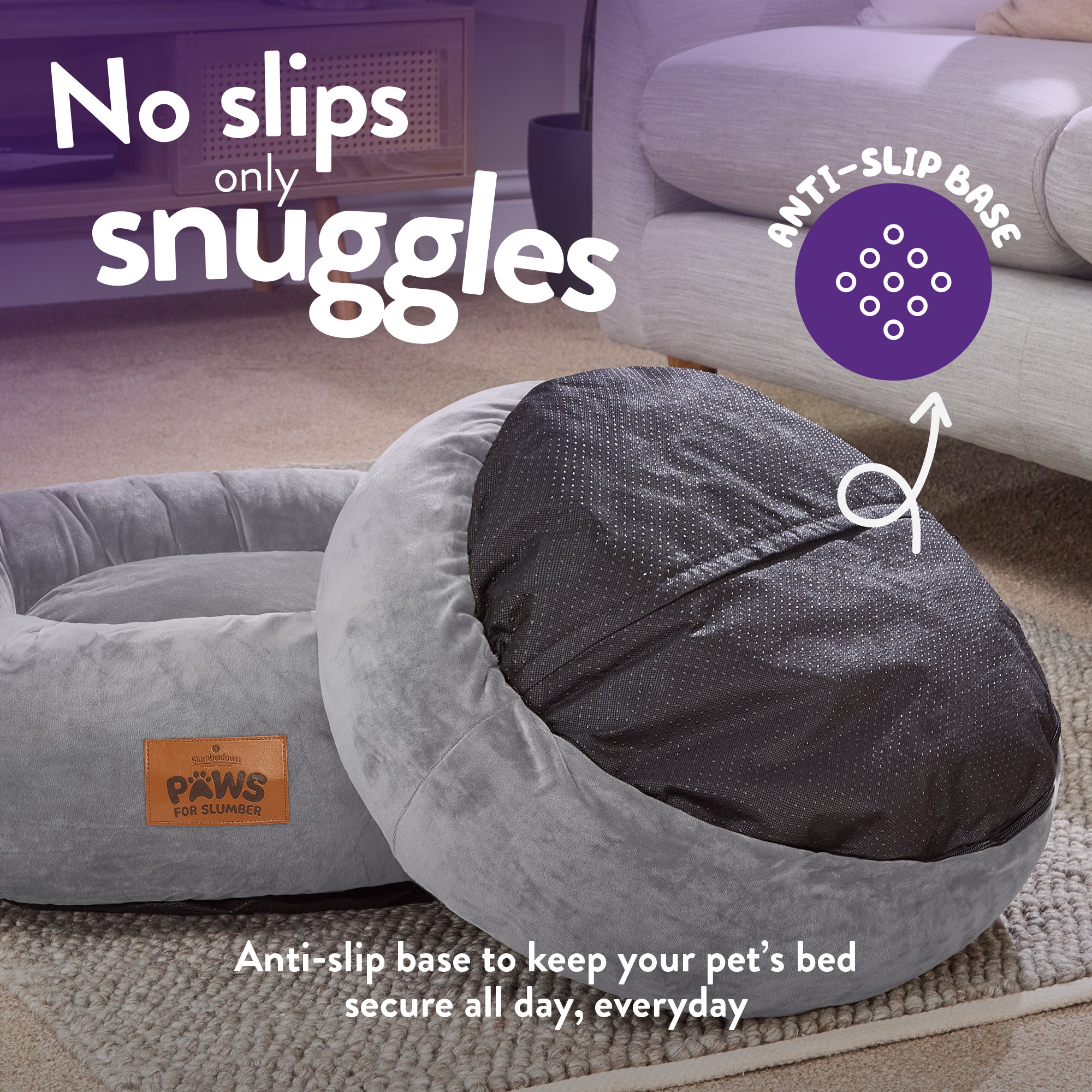 Paws for Slumber Donut Pet Bed