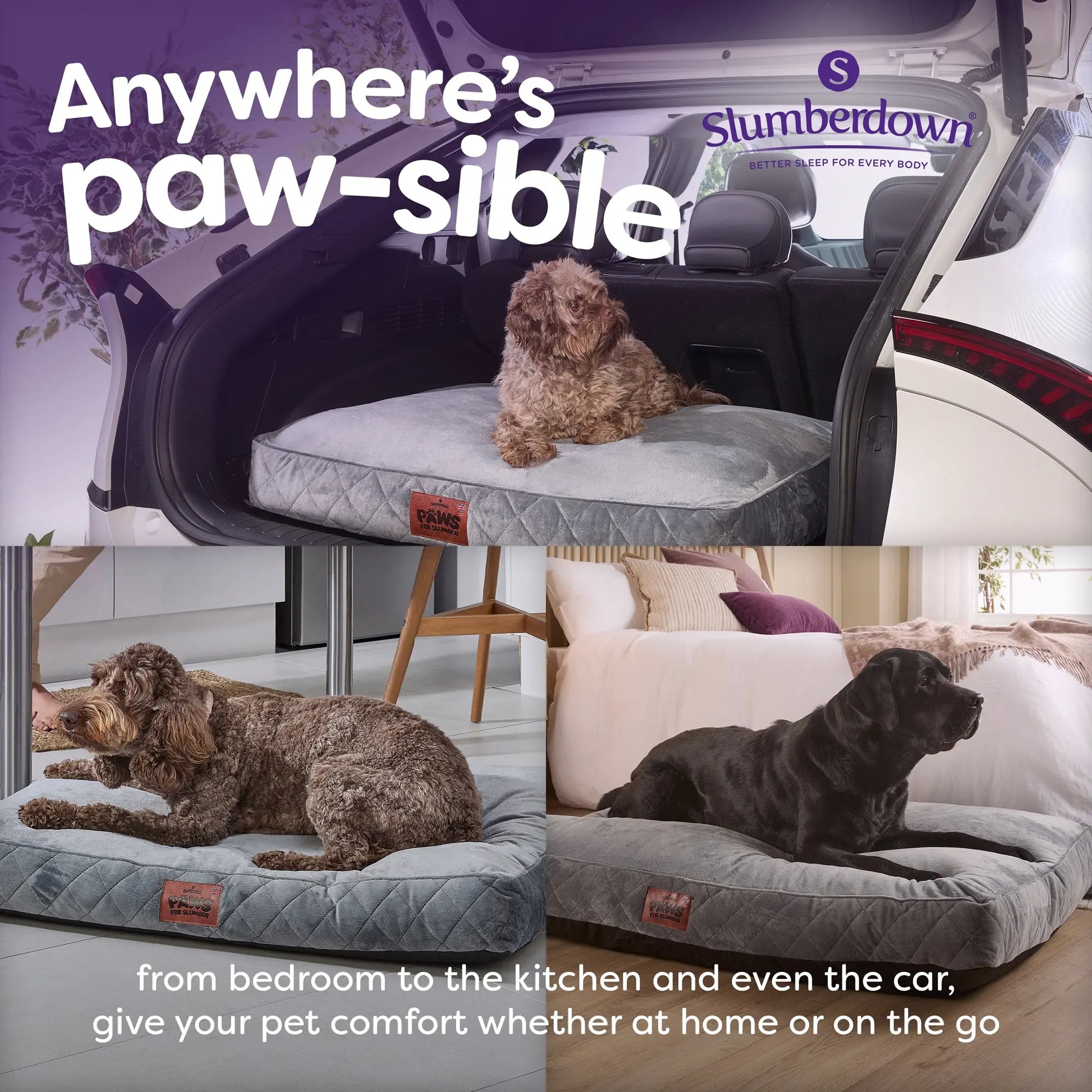 Paws for Slumber Luxury pet bed Slumberdown