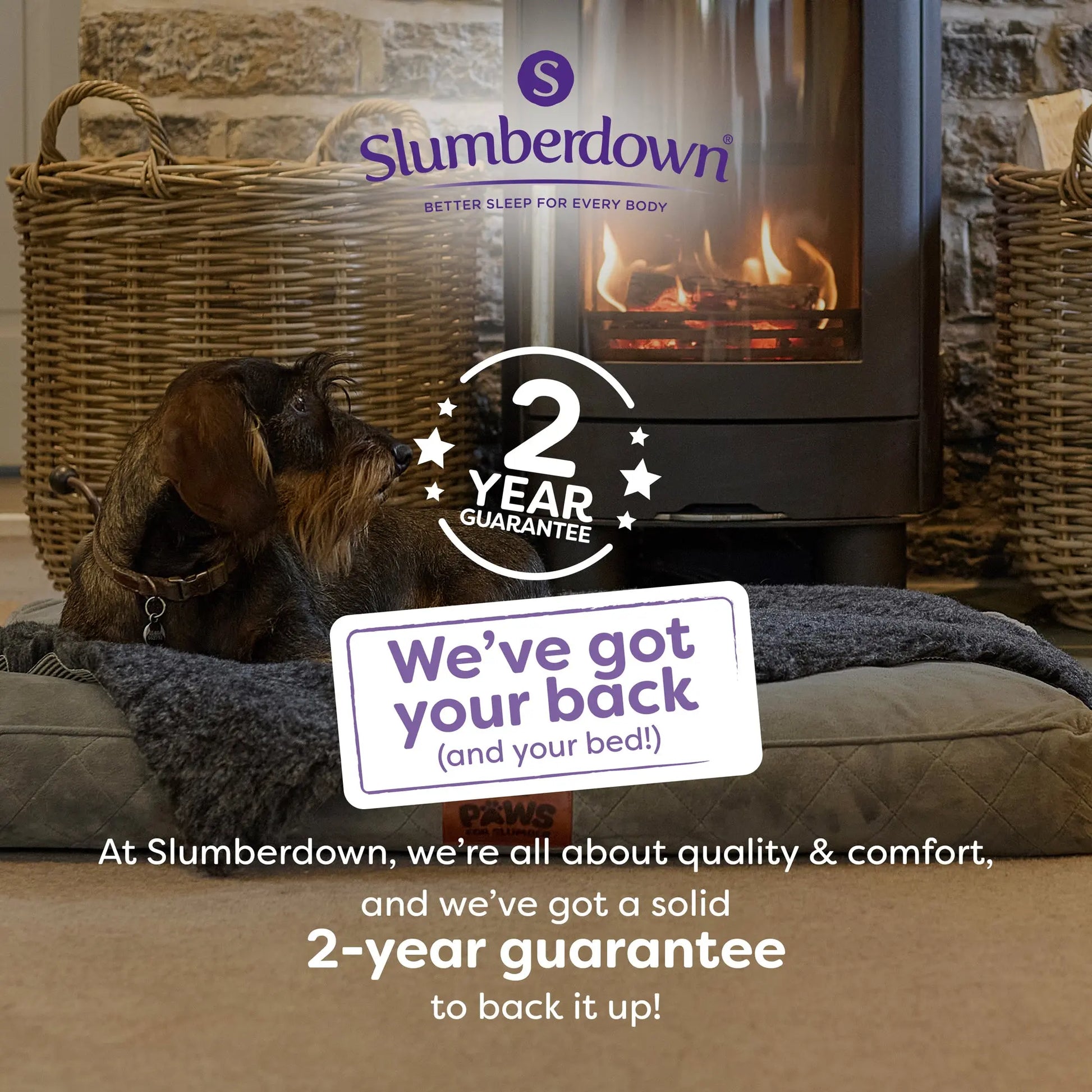 Paws for Slumber Luxury pet bed Slumberdown