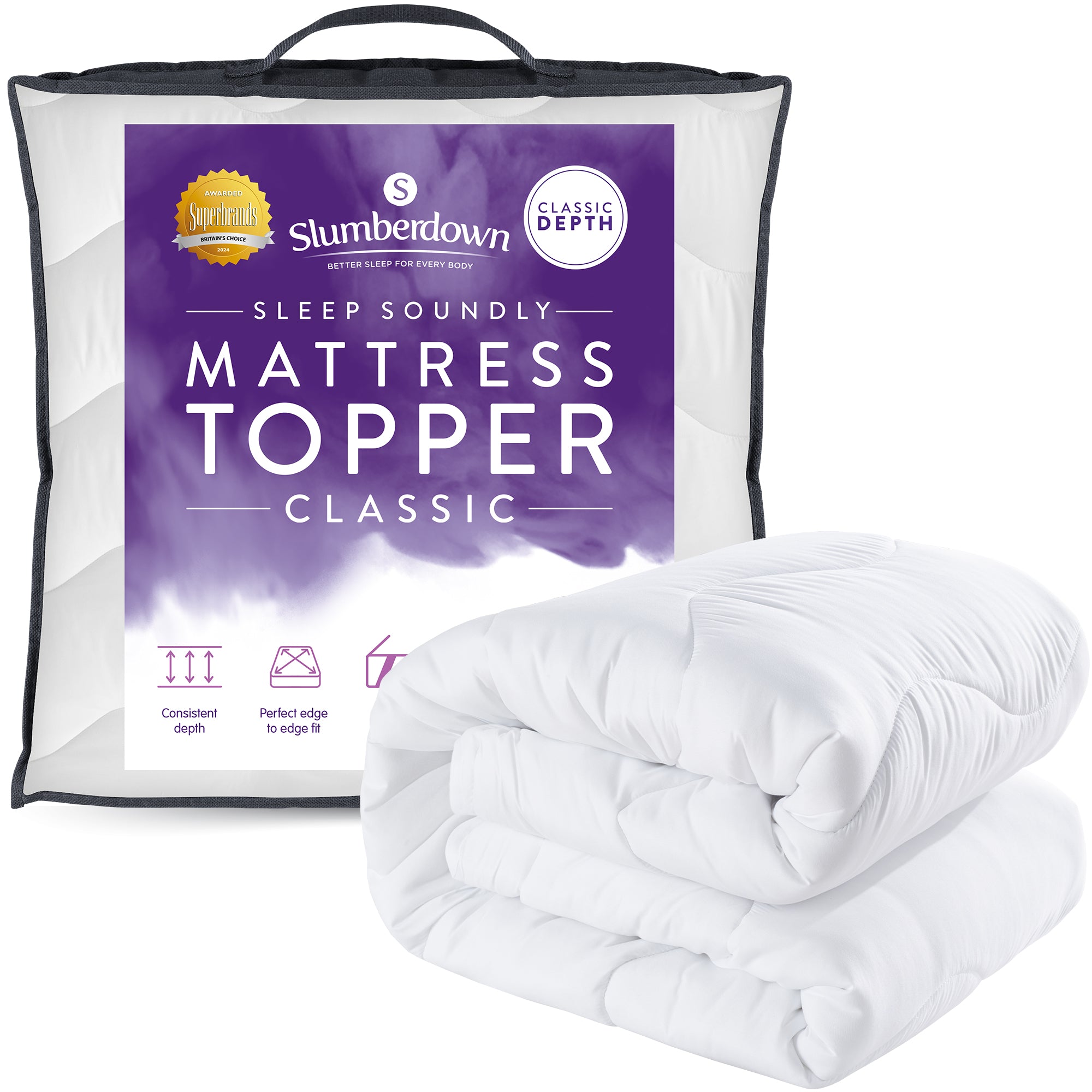 Sleep Soundly Mattress Topper - 2.5cm Slumberdown