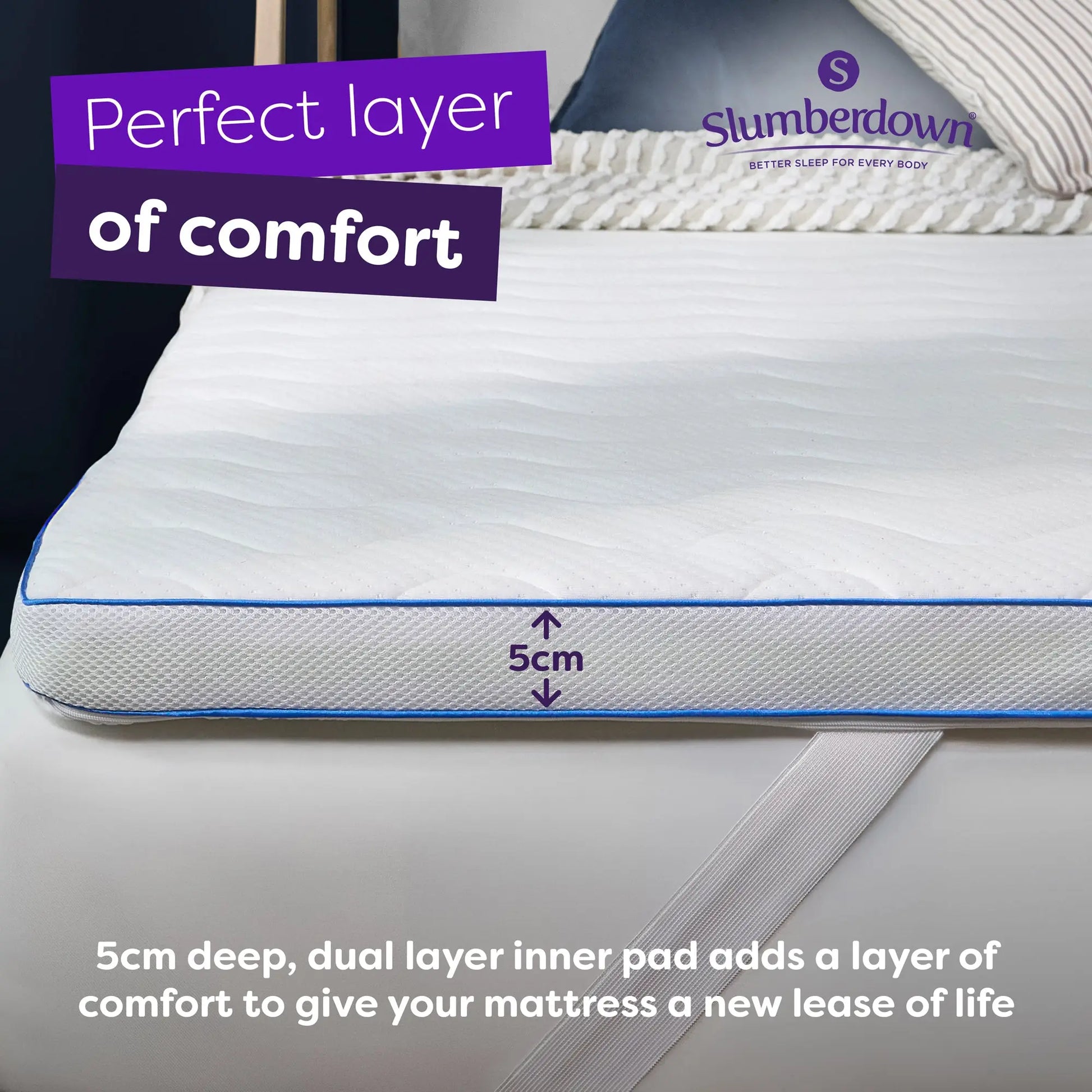 Memory Foam Gel Mattress Topper Slumberdown