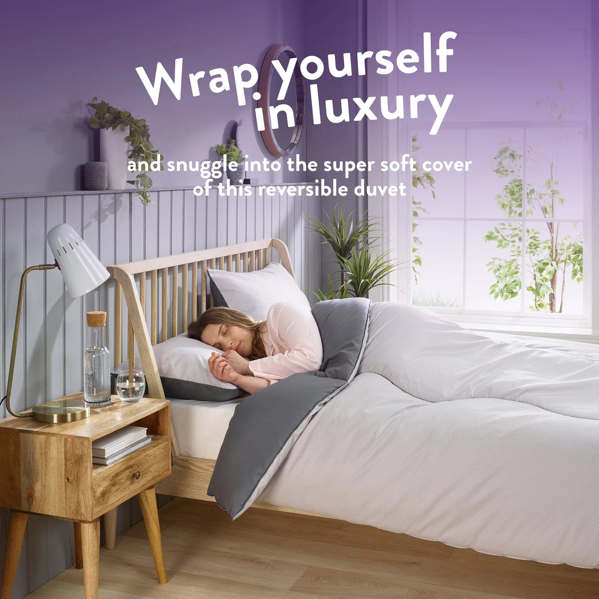 Coverless Comfort 10.5 TOG Embossed Duvet + Pillow Case Slumberdown