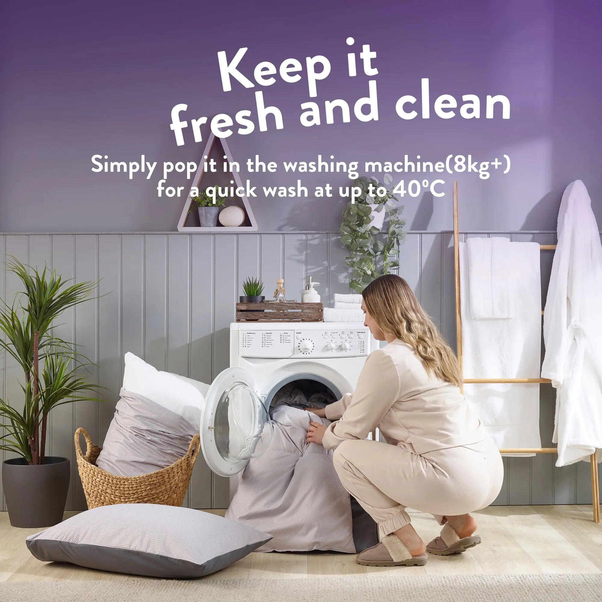 Coverless Comfort 10.5 TOG Embossed Duvet + Pillow Case Slumberdown