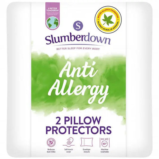 Anti Allergy Protection Pillow Protector 2 Pack Slumberdown